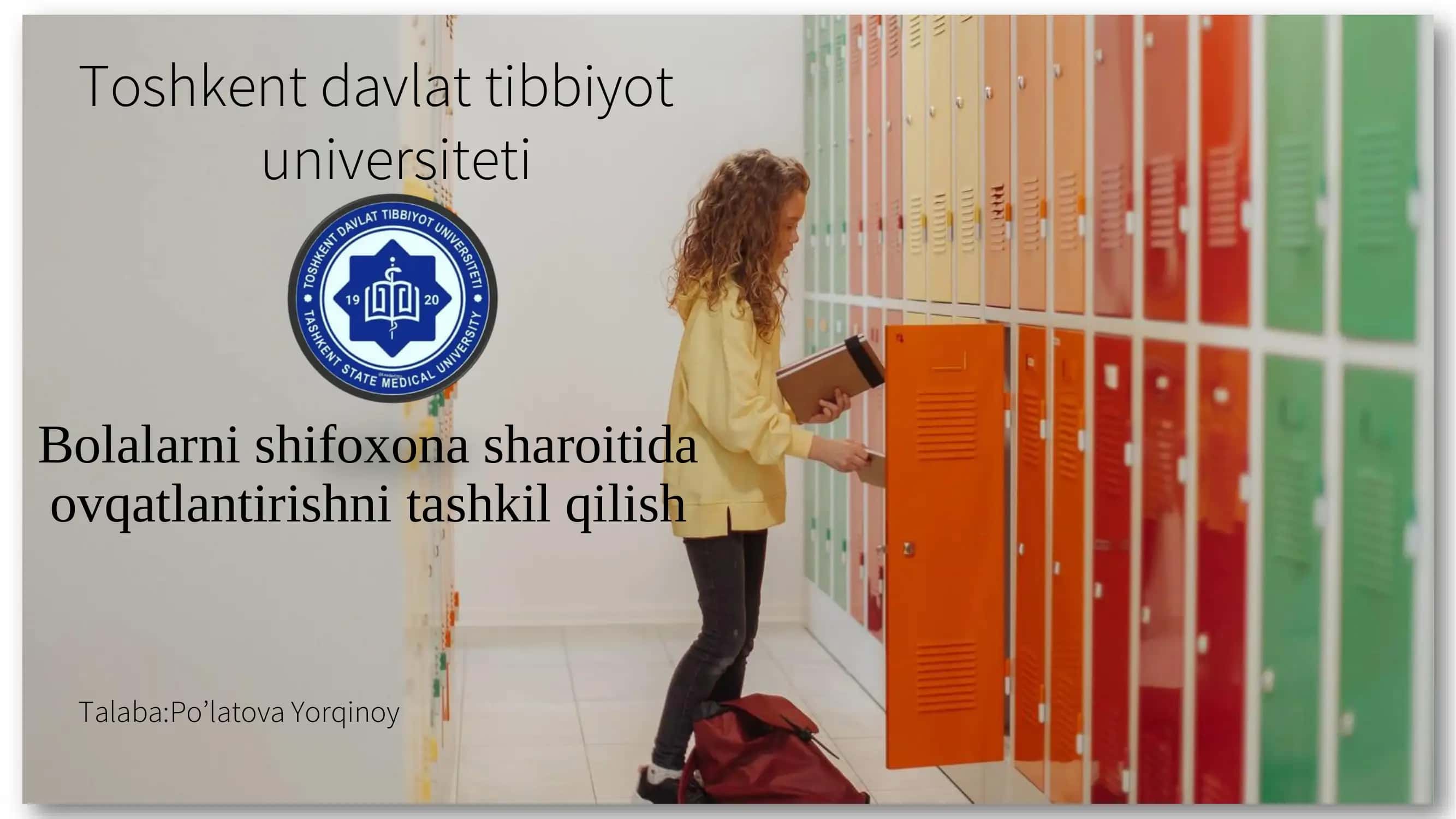 Bemor bolalarni ovqatlantirish