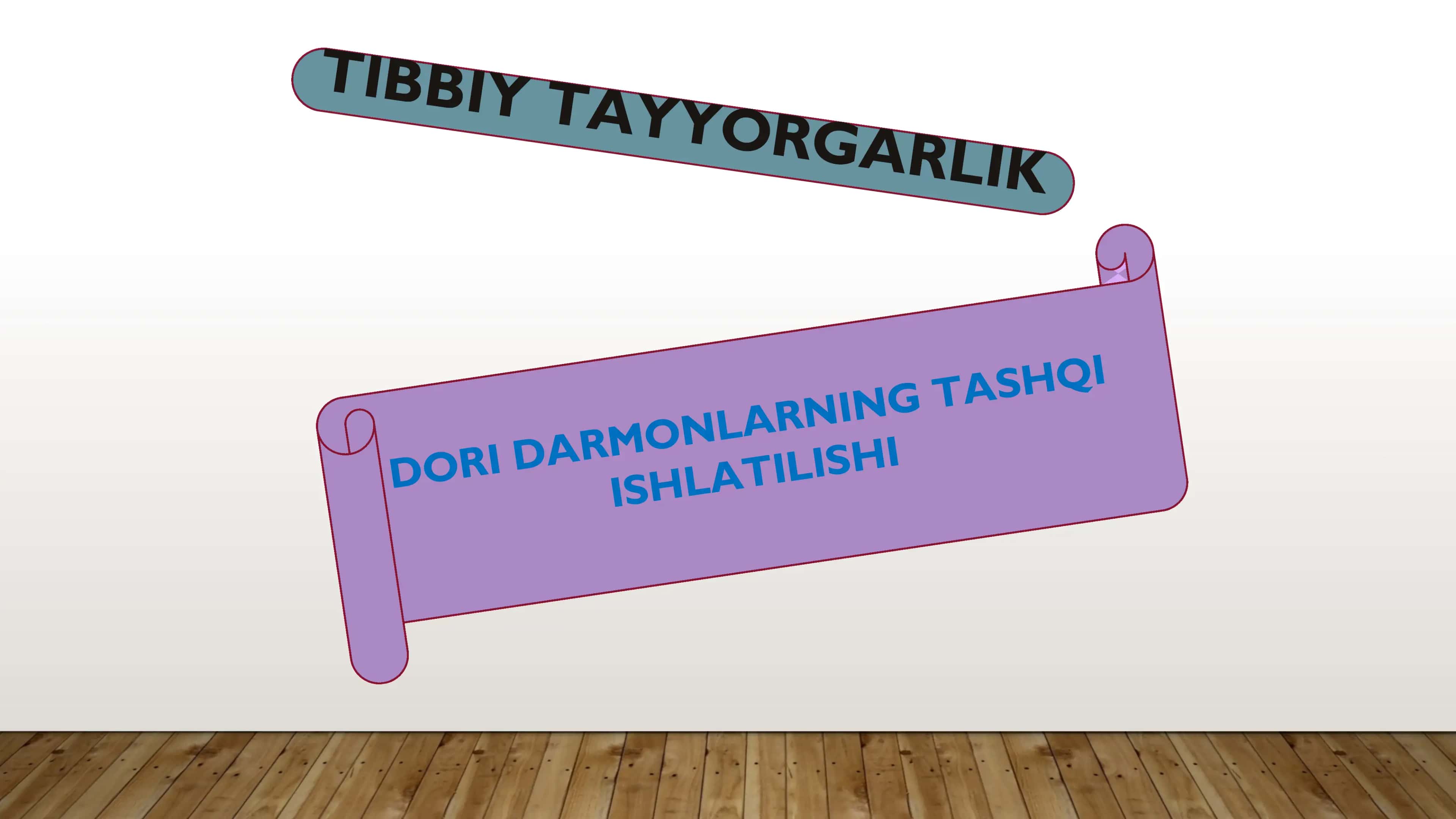 Dori darmonlarni tashqi ishlatilishi