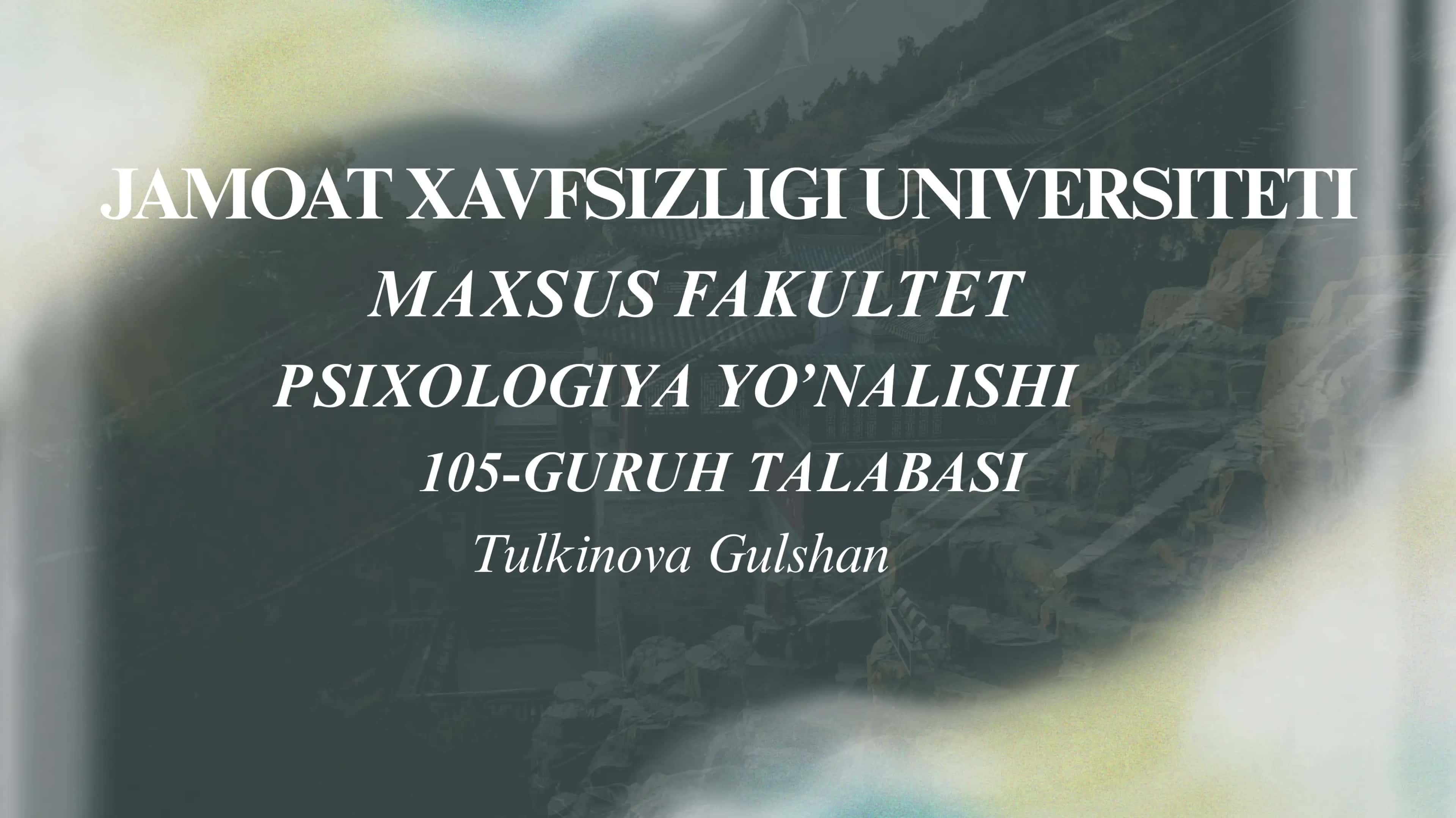 YU HUA — “YASHAMOQ” ASARI