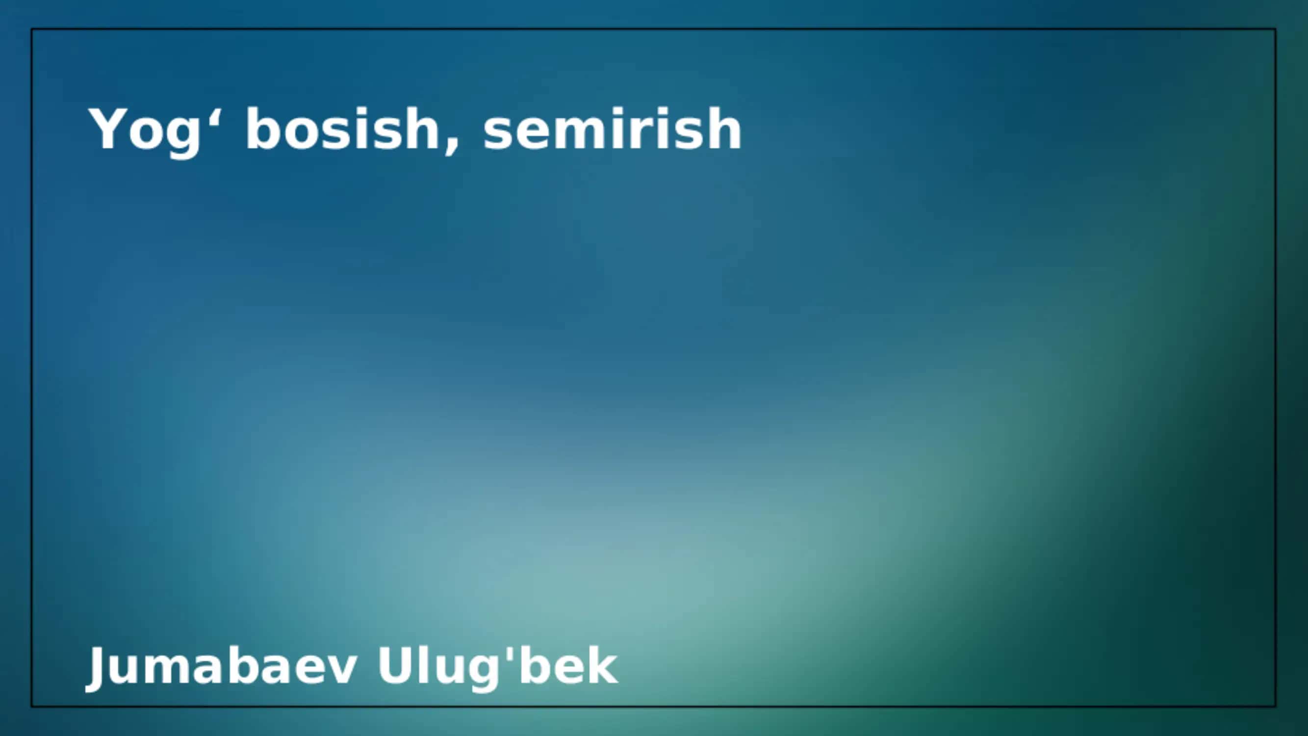 Yoq bosish semirish