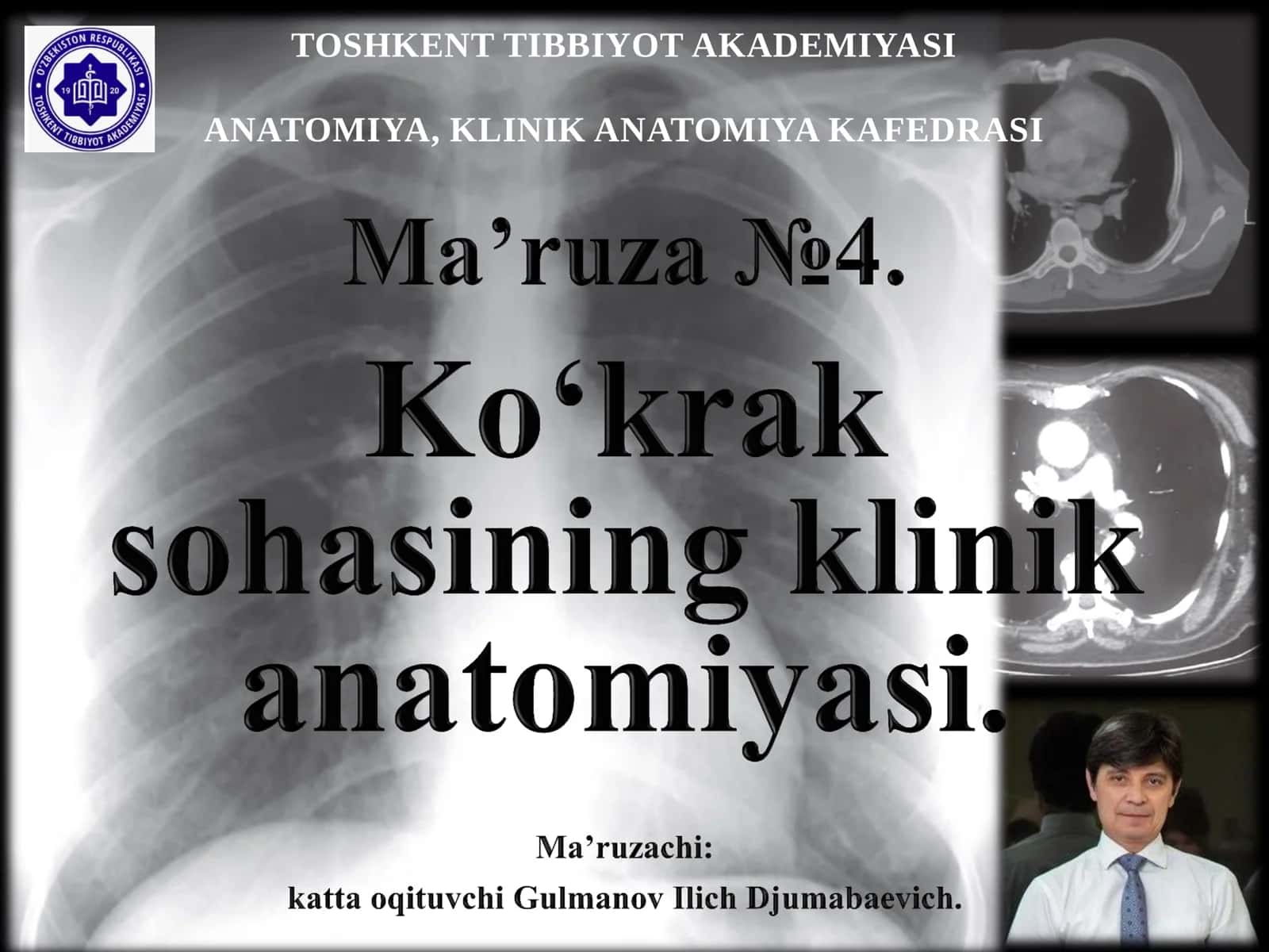 ANATOMIYA, KLINIK ANATOMIYA KAFEDRASI MAQSADI VA REJASI