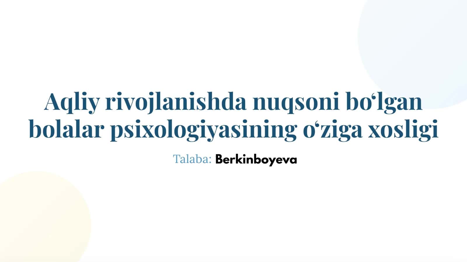 Berkinboyeva