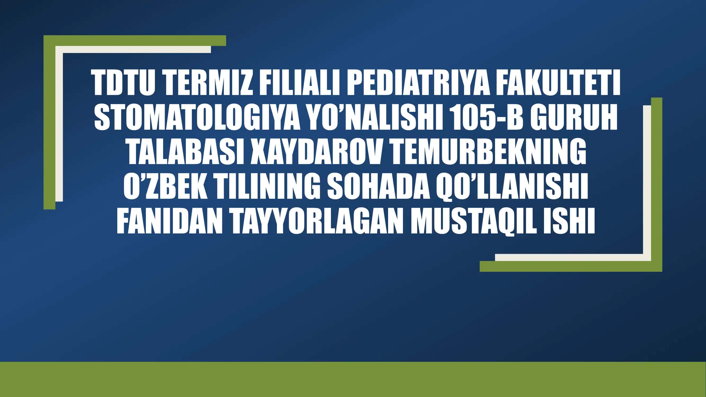 Xavfsizlik qoidalari va tibbiy yordam chaqirish