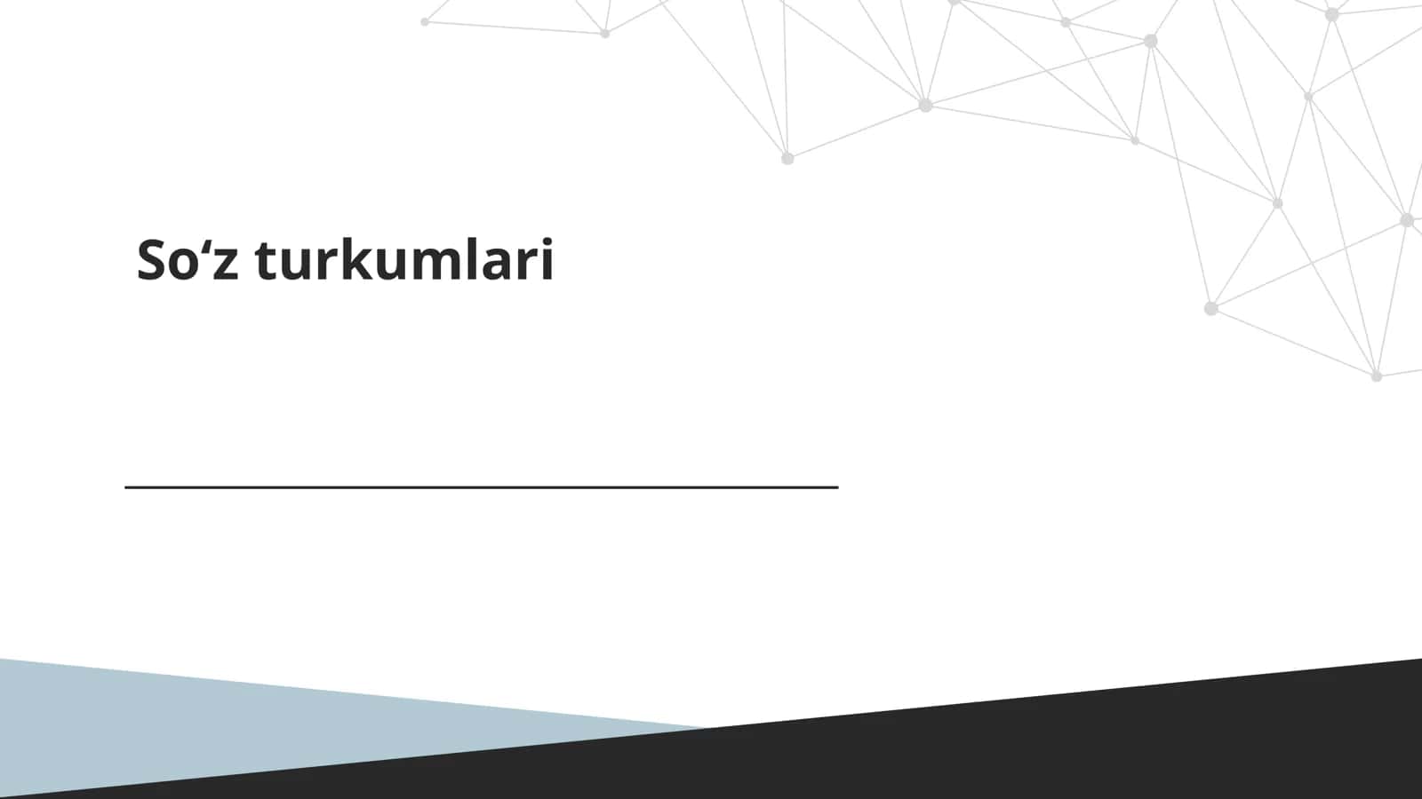 Soʻz turkumlari