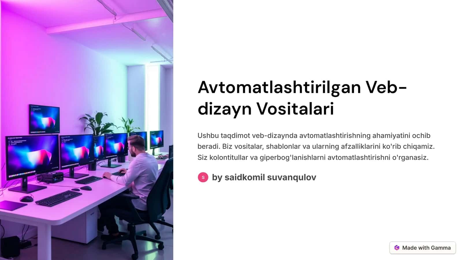 Avtomatlashtirilgan Veb-dizayn Vositalari