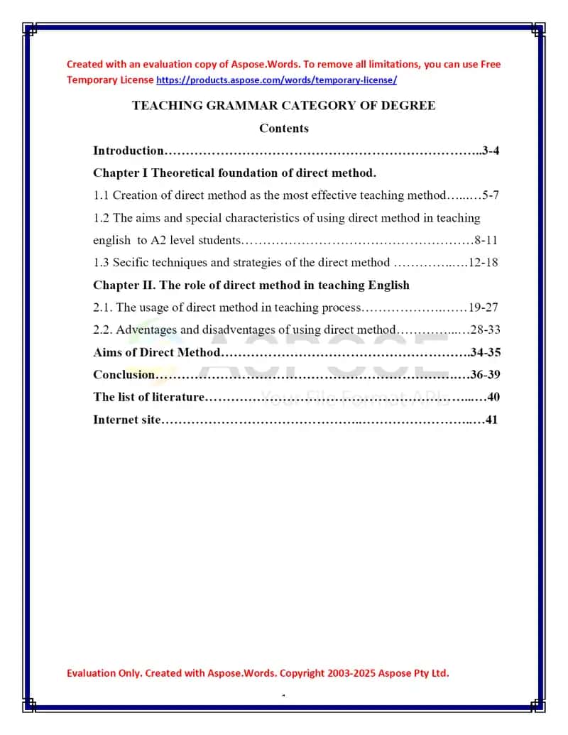 TEACHING GRAMMAR CATEGORY OF DEGREE