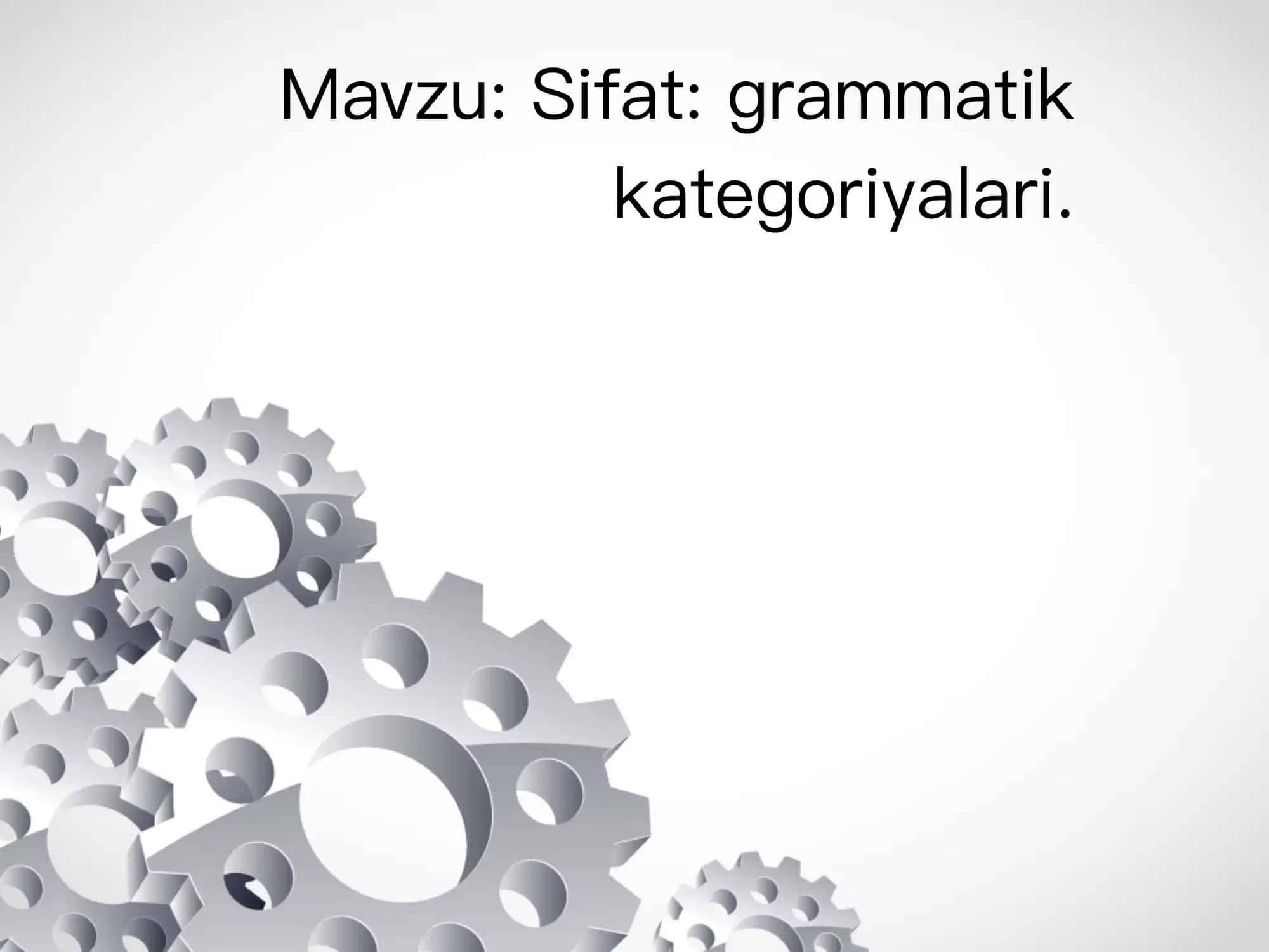 Sifat: grammatik kategoriyalari