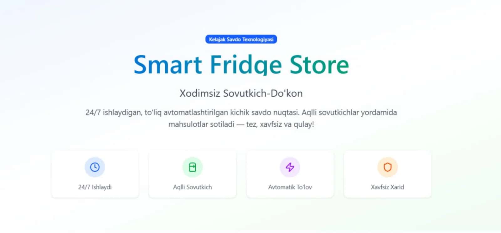 Xodimsiz Sovutgich- Doʻkon