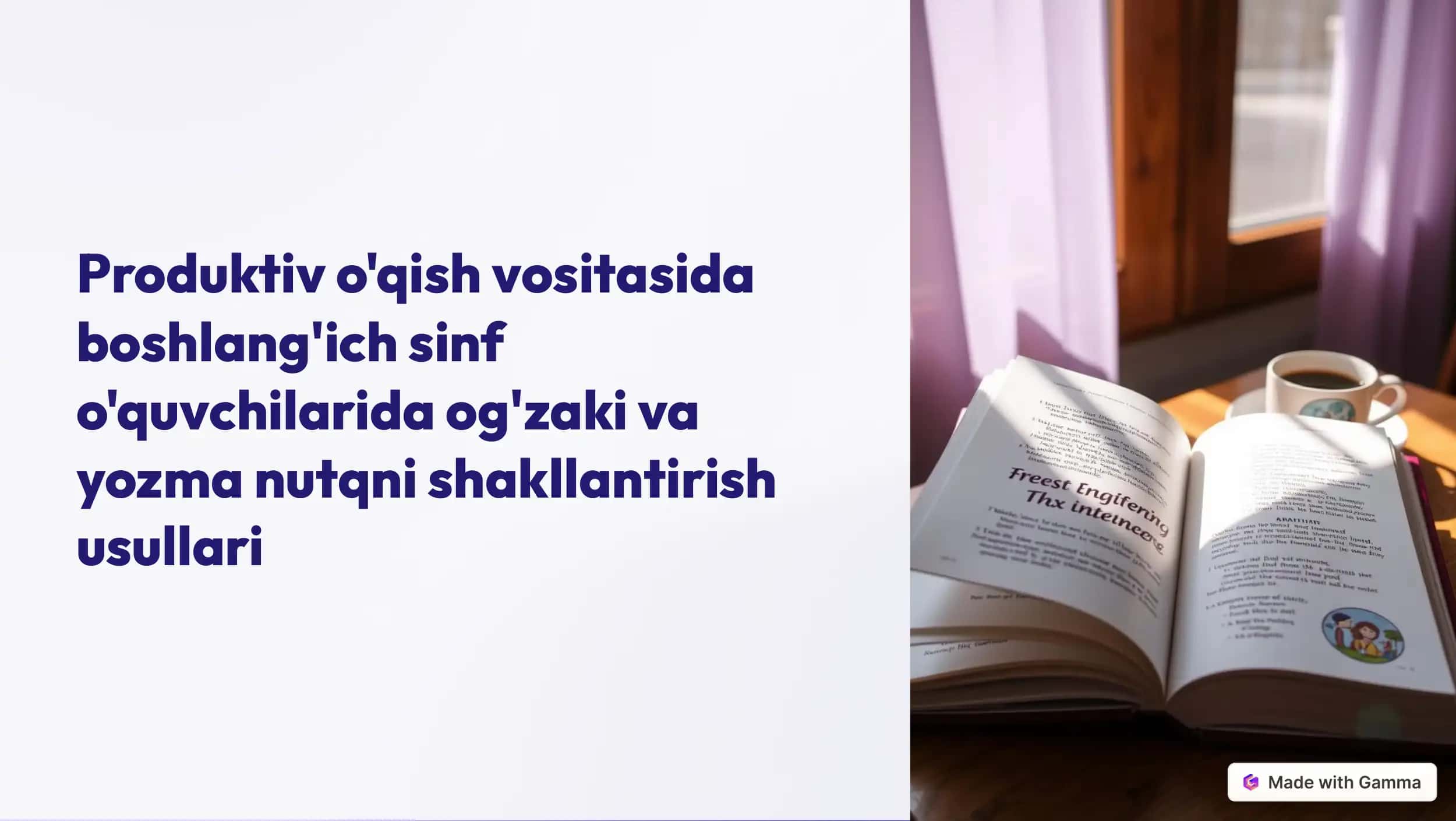 Produktiv o'qish vositasida