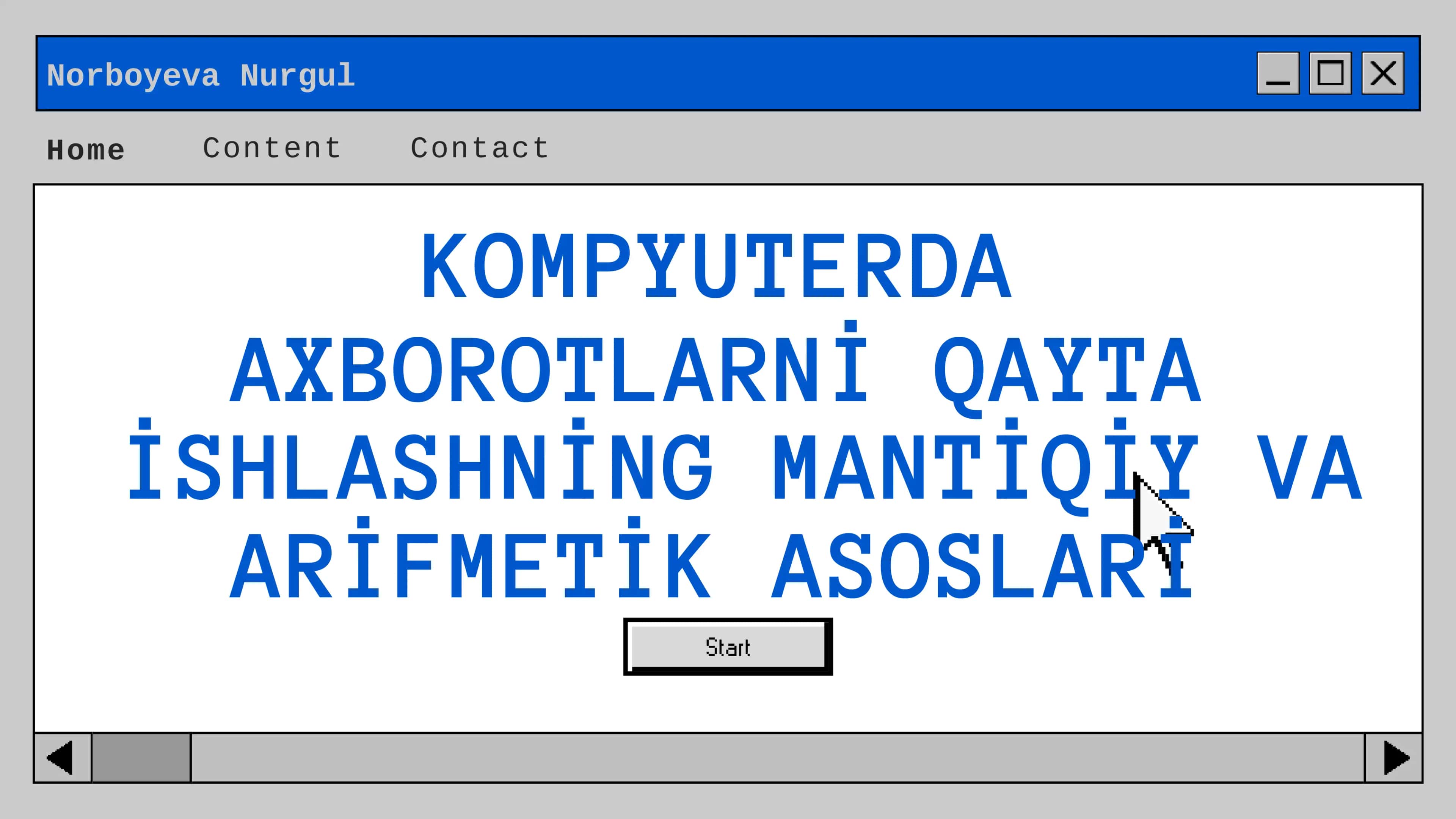 Kompyuterda axborotlarni qayta ishlashning mantiqiy va arifmetik asoslari