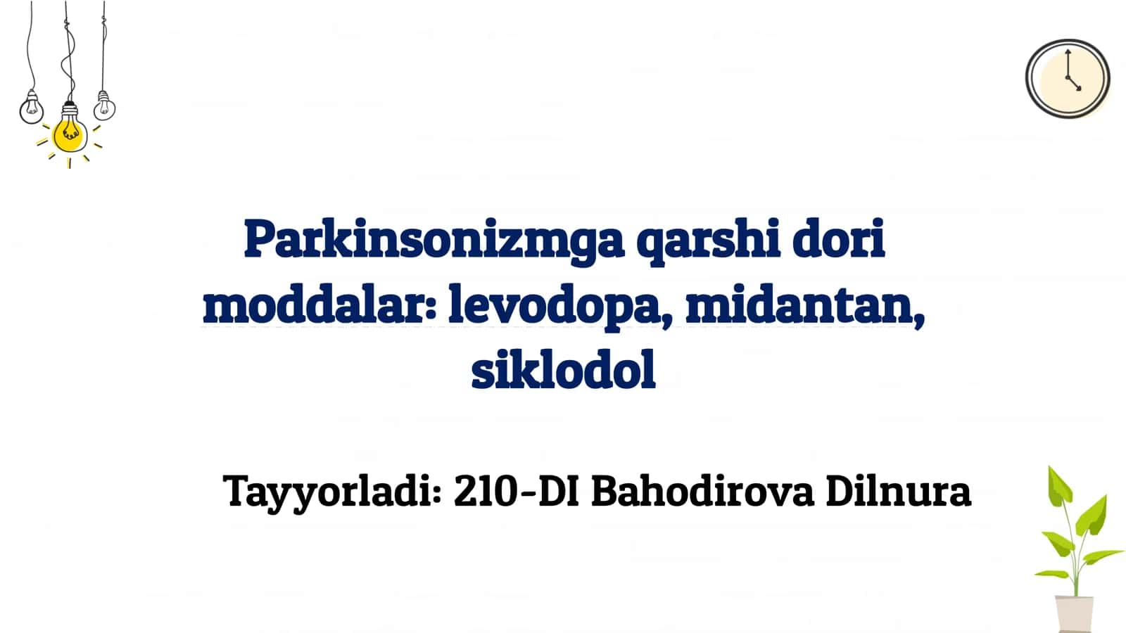 Parkinsonizmga qarshi dori