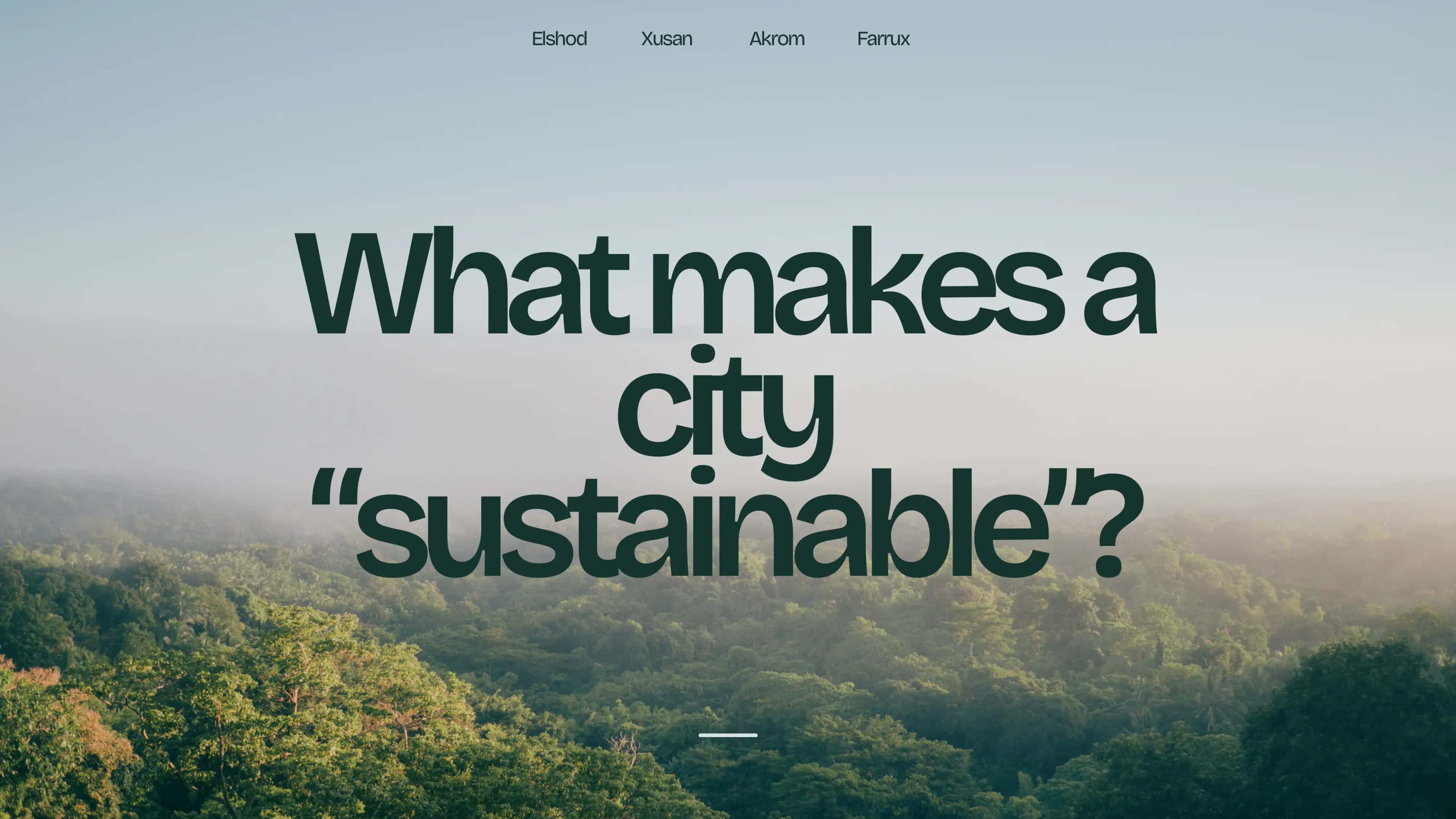 What makes a city “sustainable”