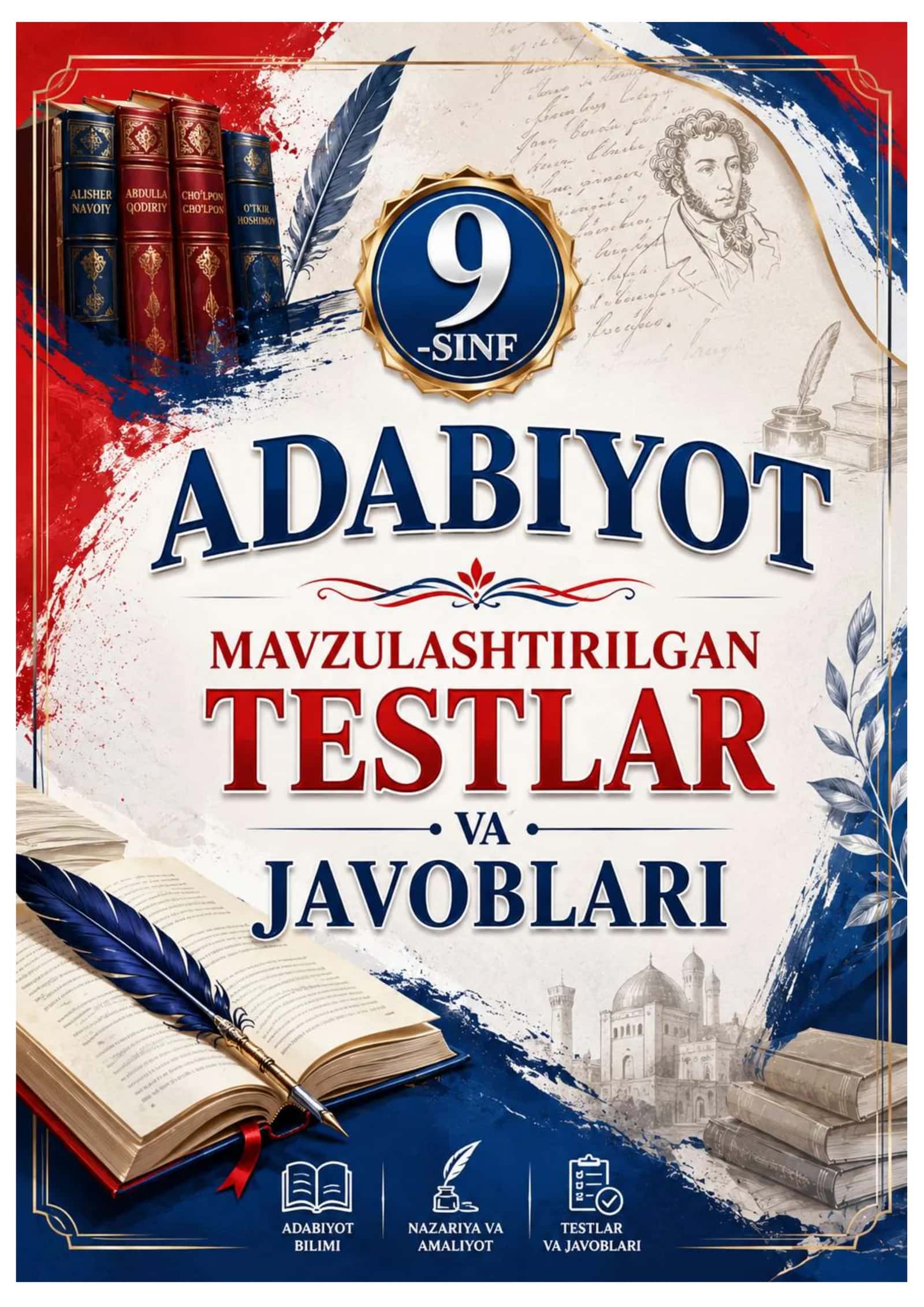 9-SINF ADABIYOT FANIDAN MAVZULASHTIRILGAN TESTLAR 2026 YIL