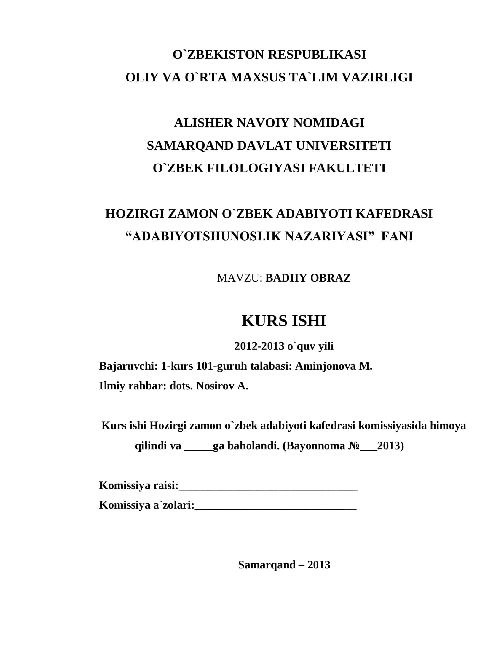 Badiiy Obraz