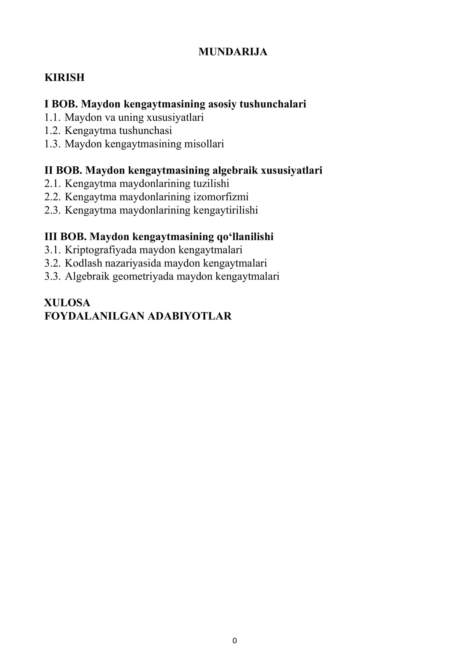 Maydon kengaytmasi algebrai