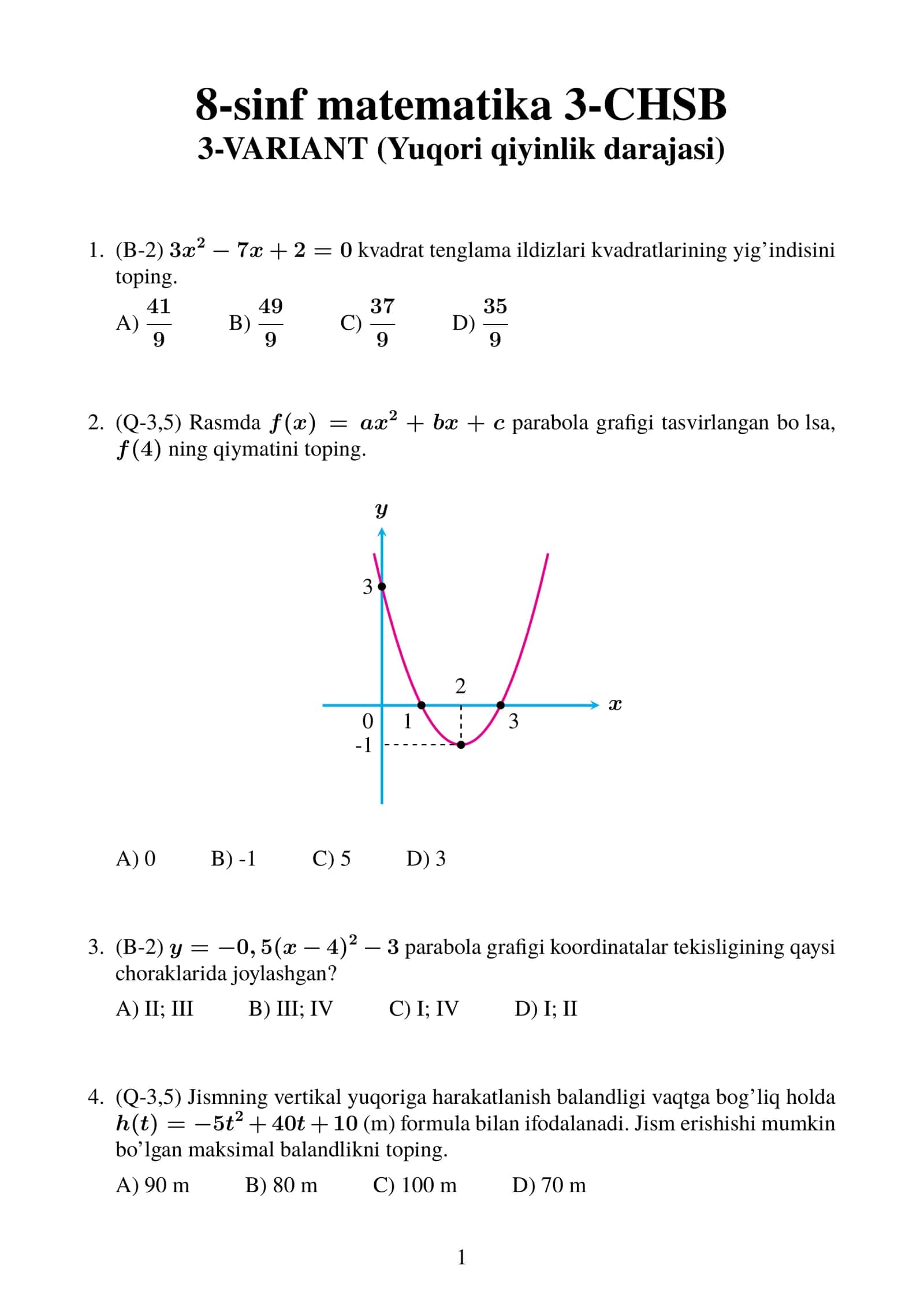 8-sinf matematika 3-CHSB