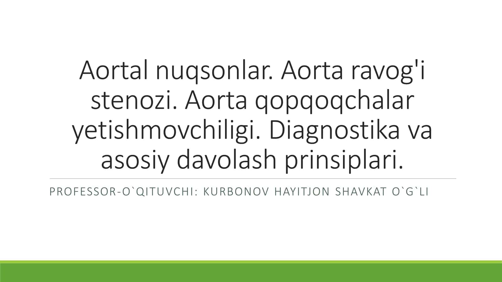 Aorta ravogi stenozi