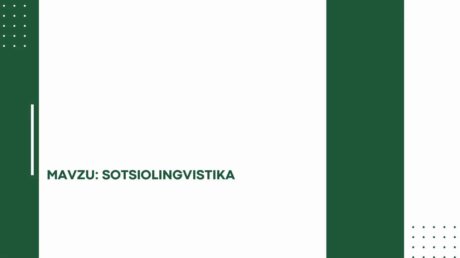 SOTSIOLINGVISTIKA