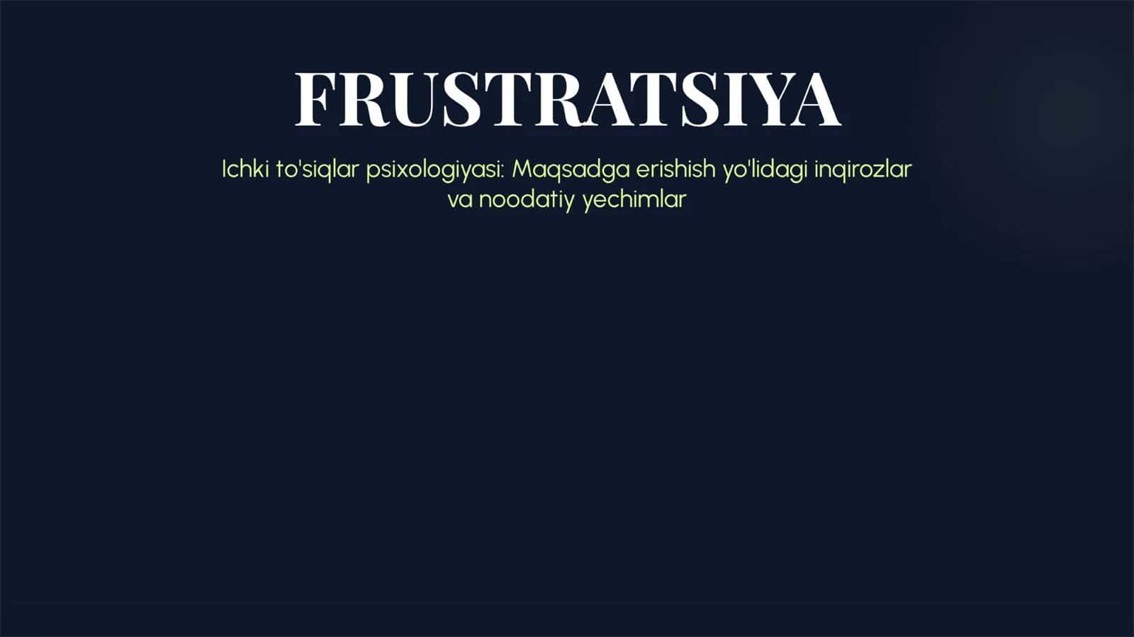 Frustrasiya