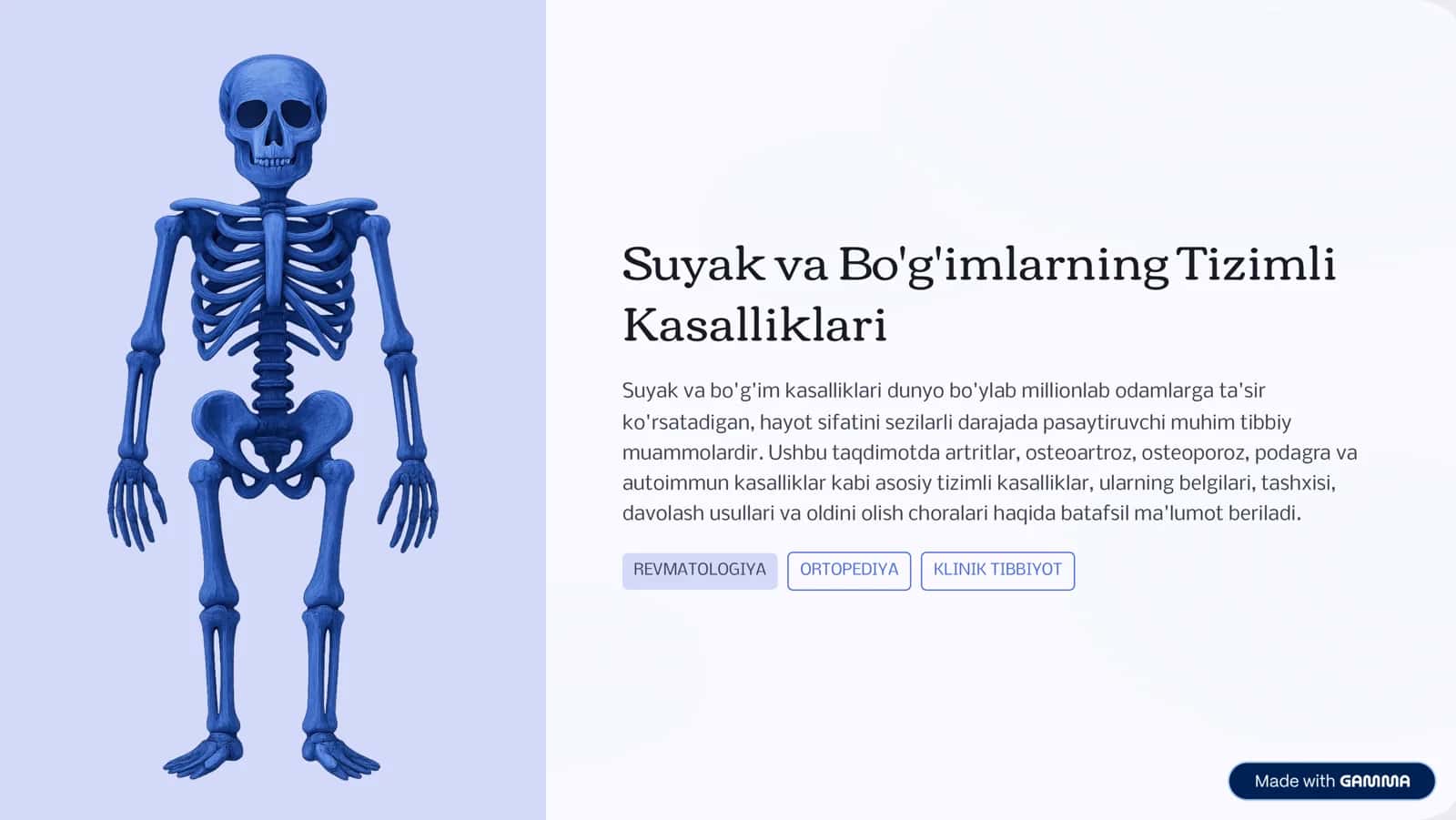 Suyak va Bo'g'imlarning Tizimli Kasalliklari