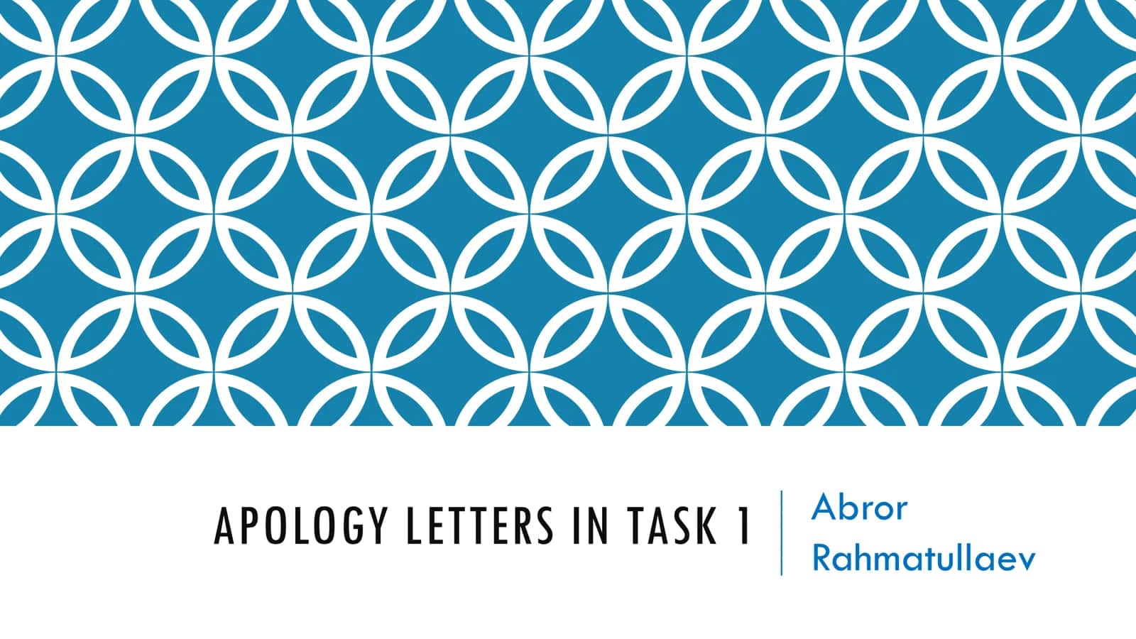 APOLOGY LETTERS IN TASK 1