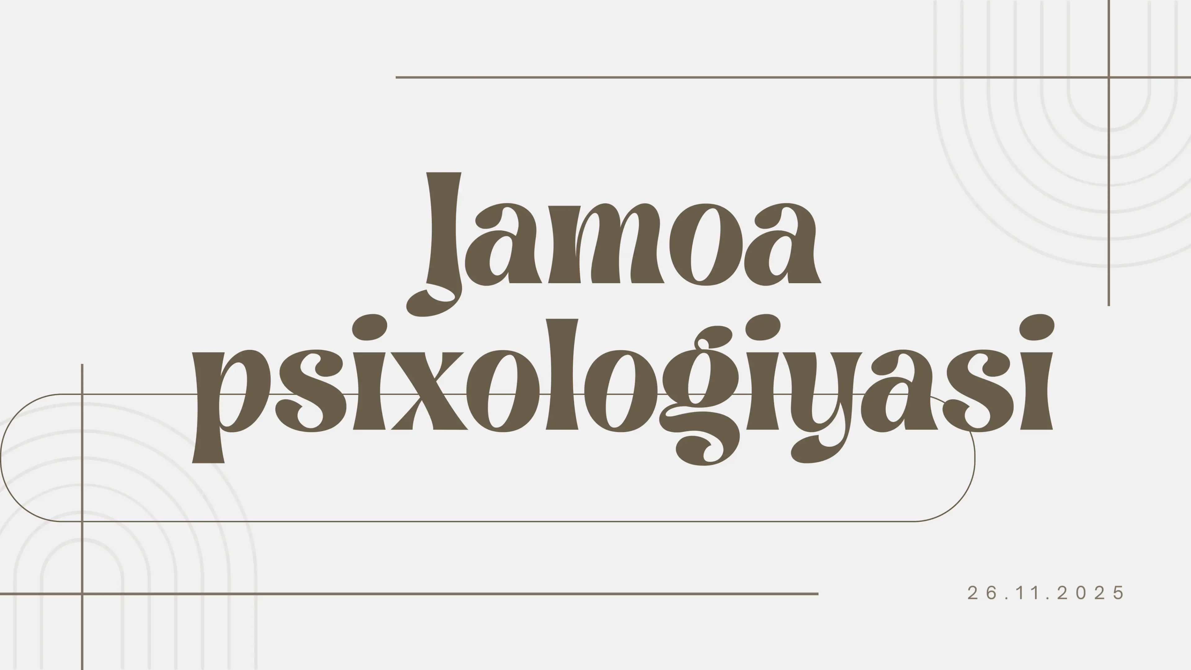 Jamoa psixologiyasi