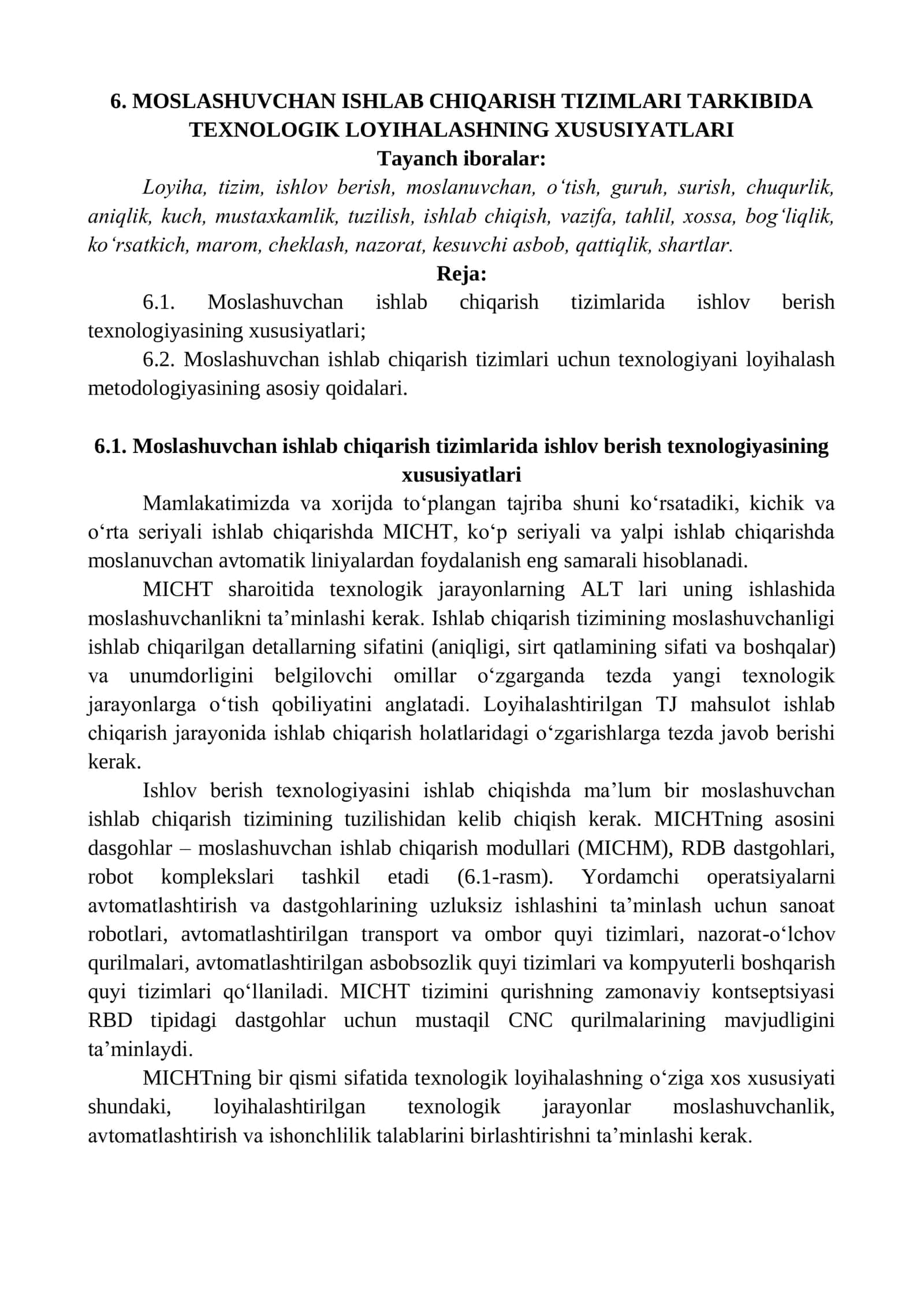 Moslashuvchan ishlab chiqarish tizimlari