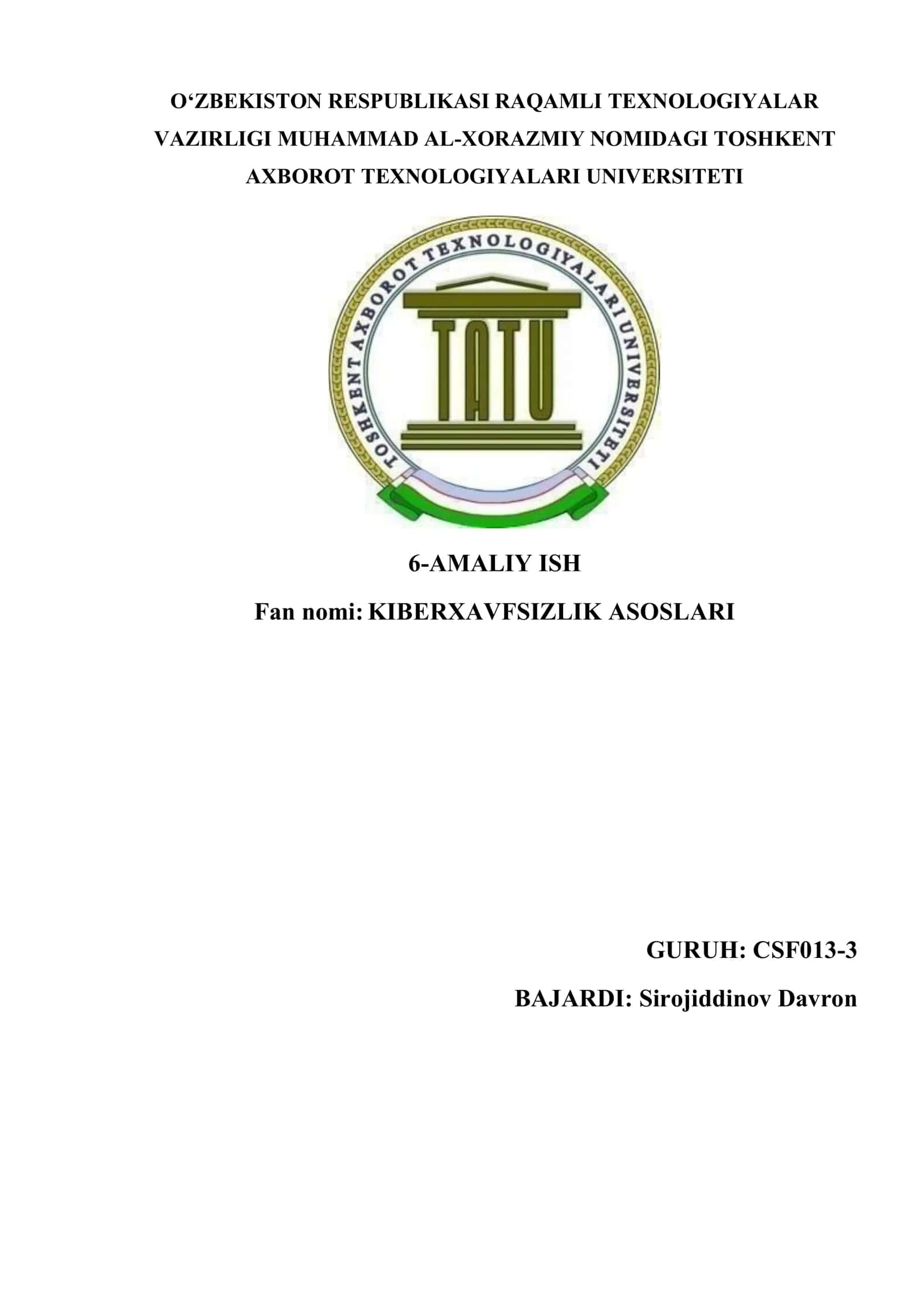 Tarmoqlararo ekran vositalari haqida tushunchaga ega bo’lish