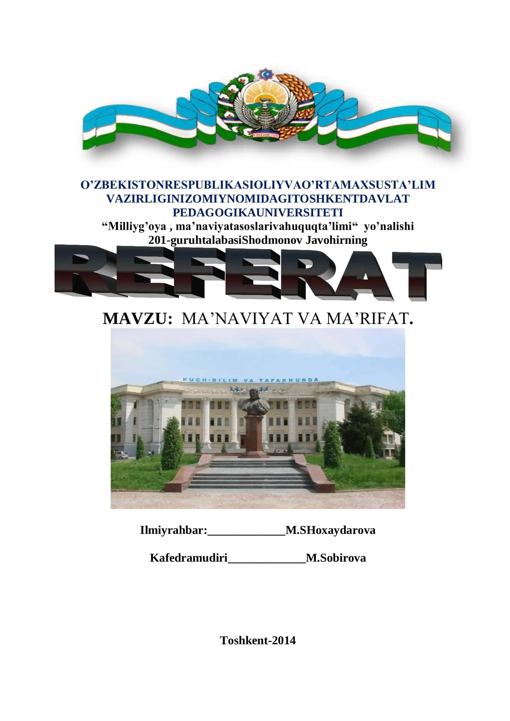 Ma'naviyat va ma'rifat