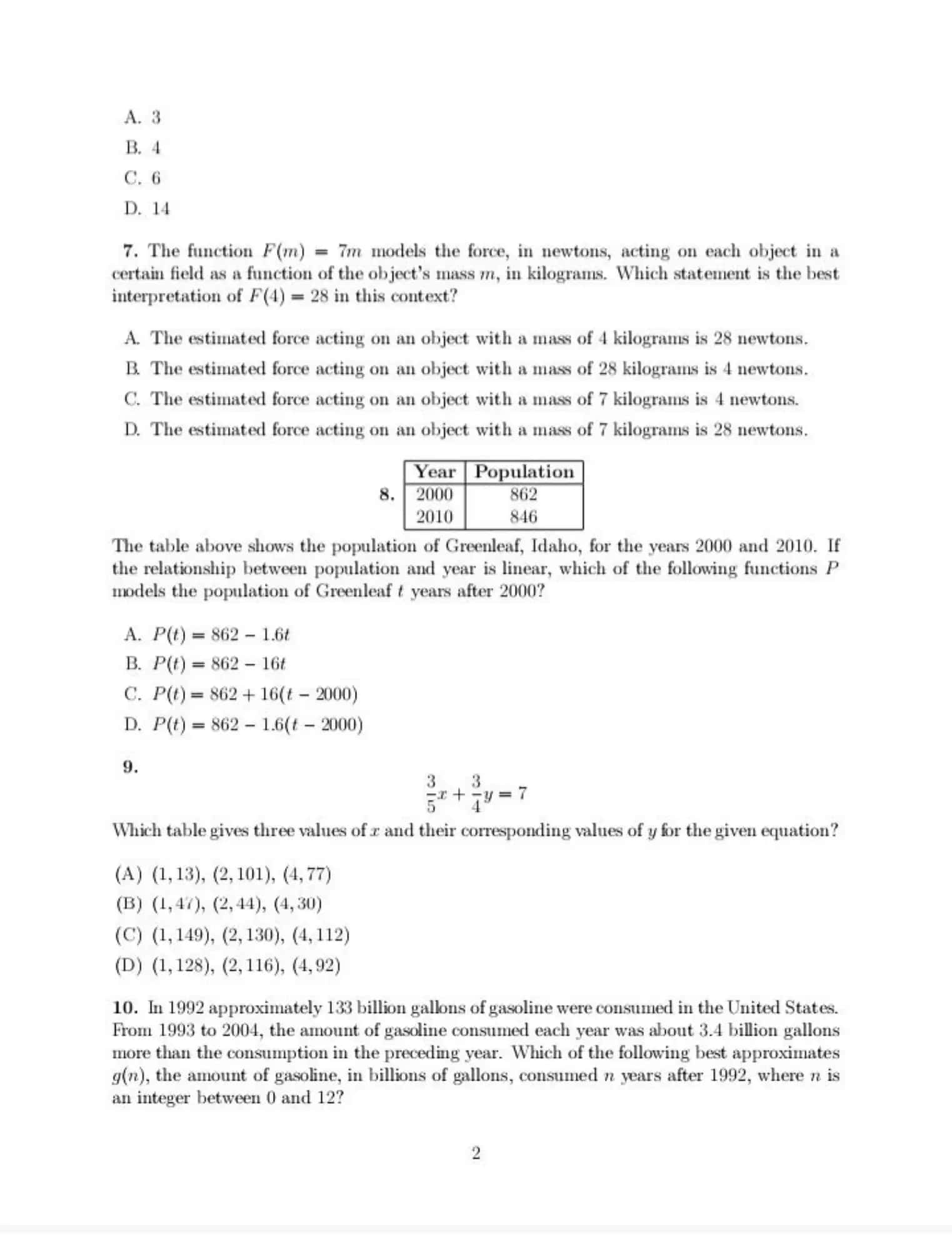 Sat test
