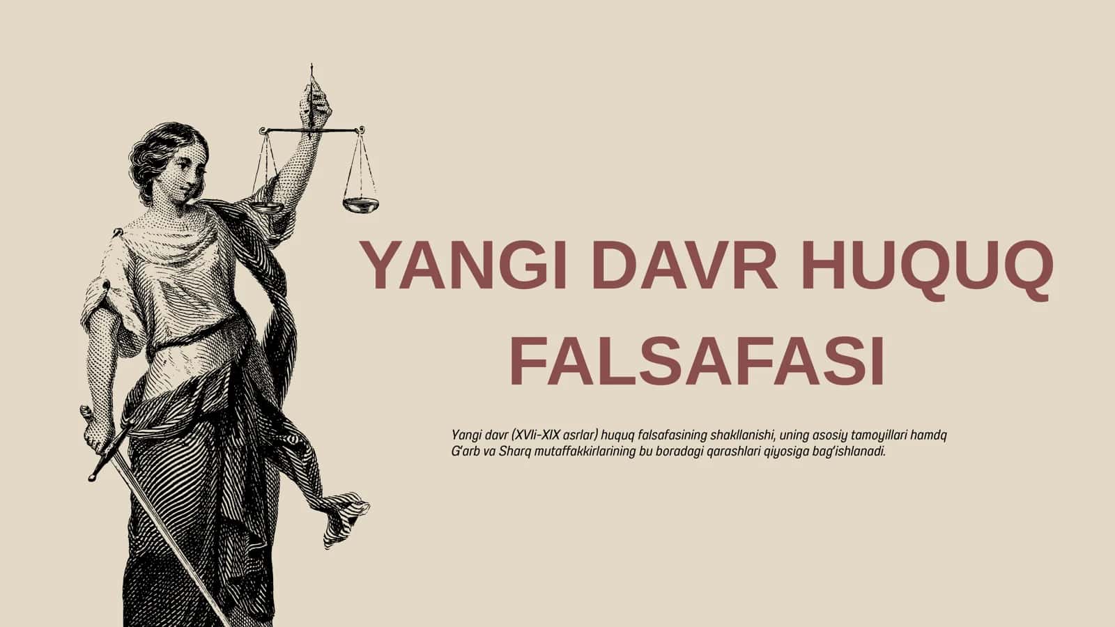 YANGI DAVR HUQUQ FALSAFASI
