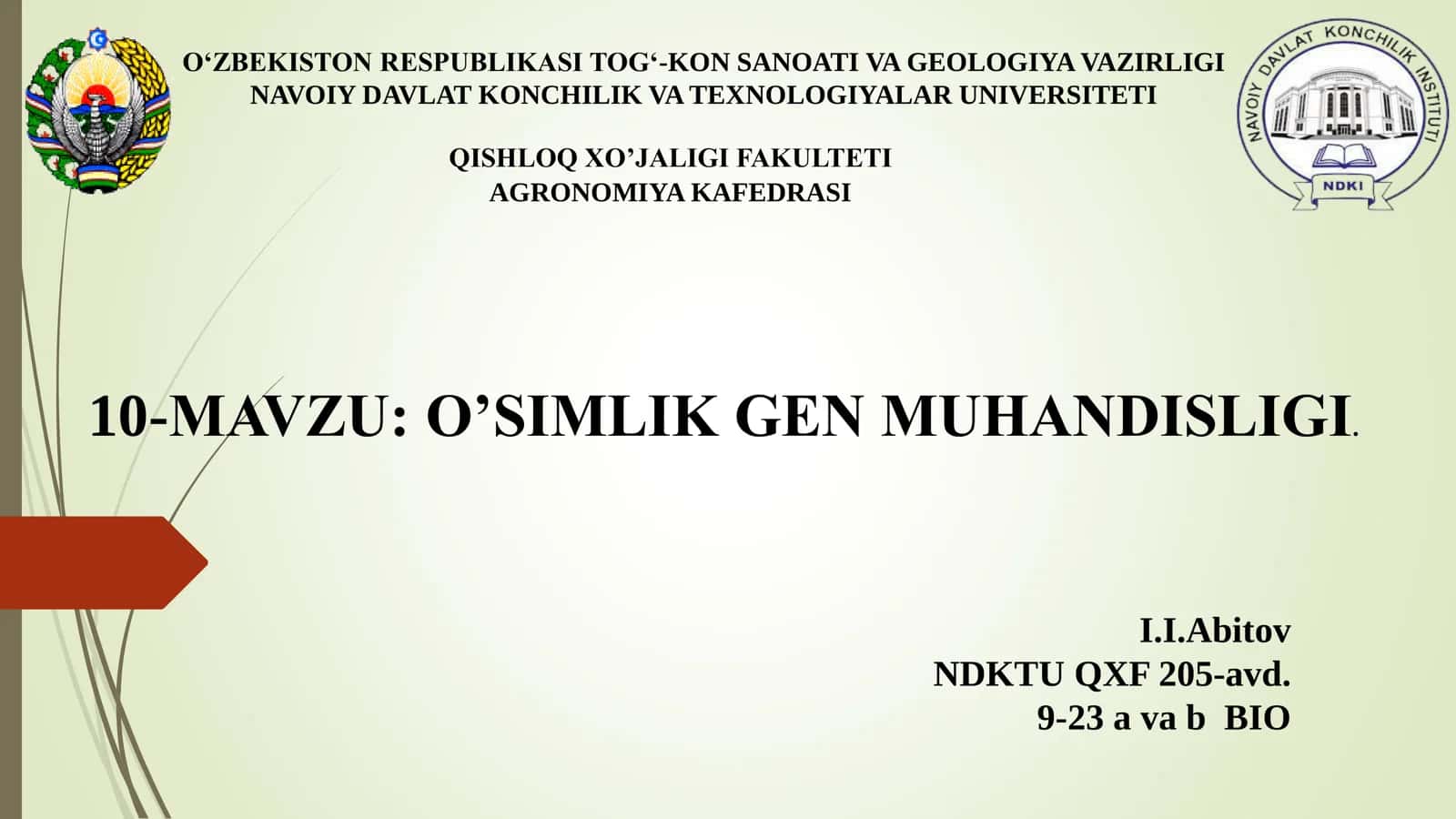 O’SIMLIK GEN MUHANDISLIGI