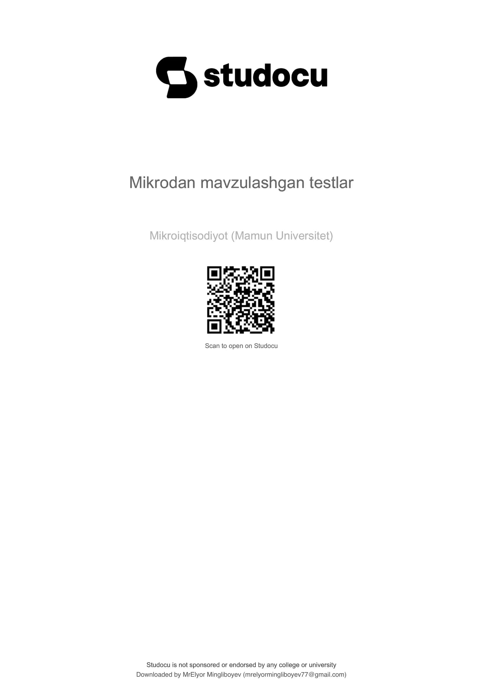 Mikrodan mavzulashgan testlar