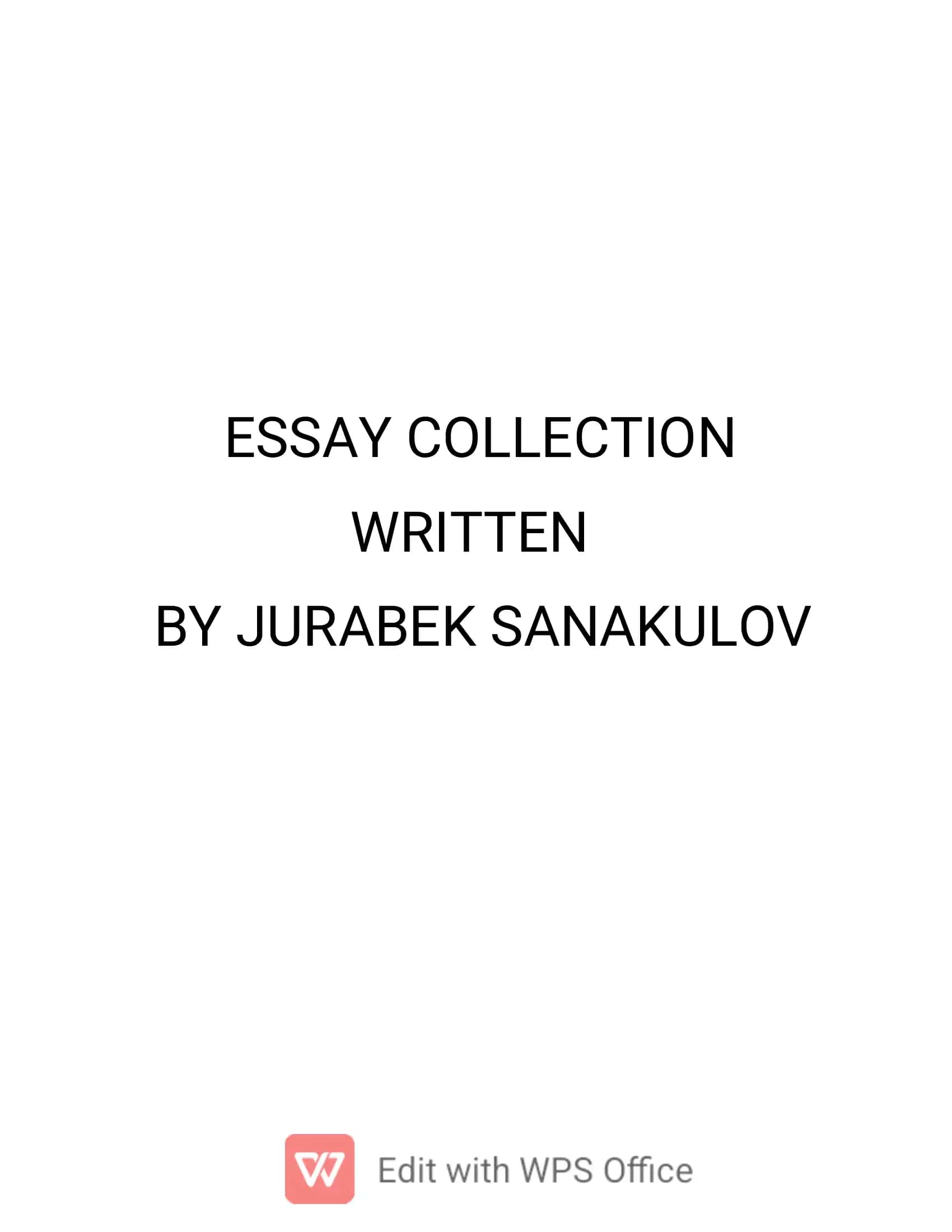 Essay Collection