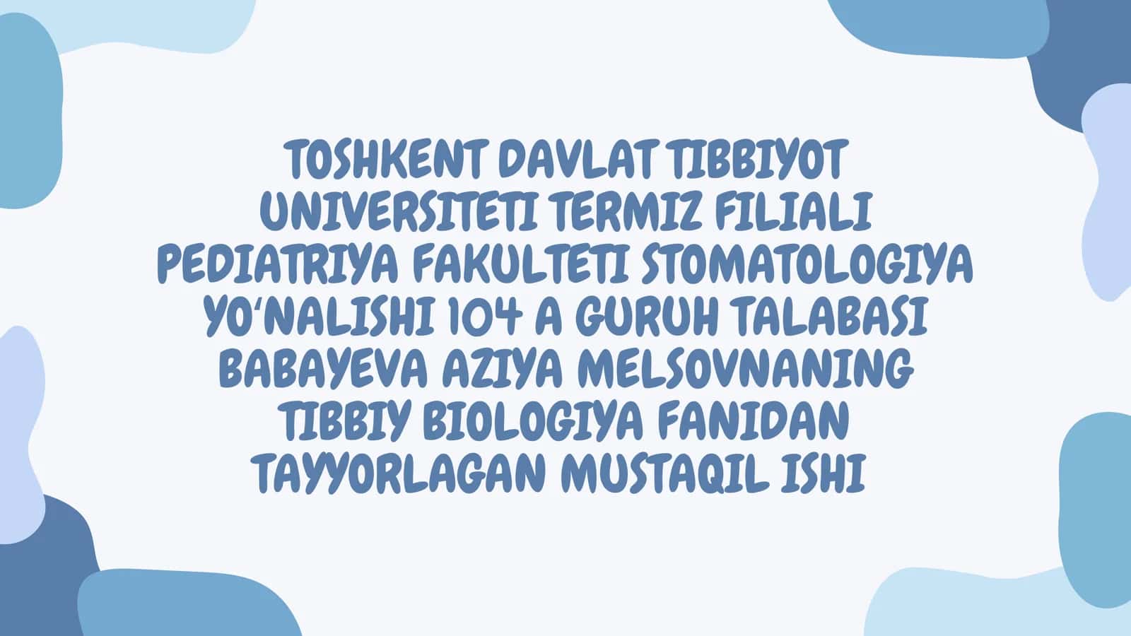 OʻZGARUVCHANLIK: SHAKLLARI, BIOLOGIK VA TIBBIY AHAMIYATI