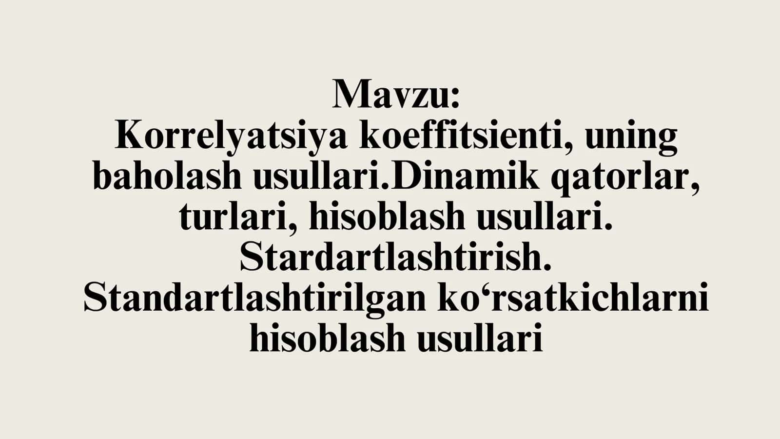Korrelyatsiya koeffitsienti, uning baholash usullari