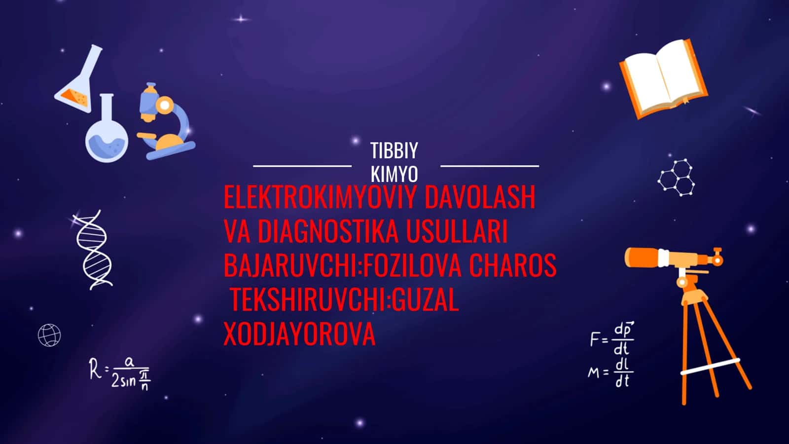 TIBBIY KIMYO ELEKTROKIMYOVIY DAVOLASH VA DIAGNOSTIKA USULLARI
