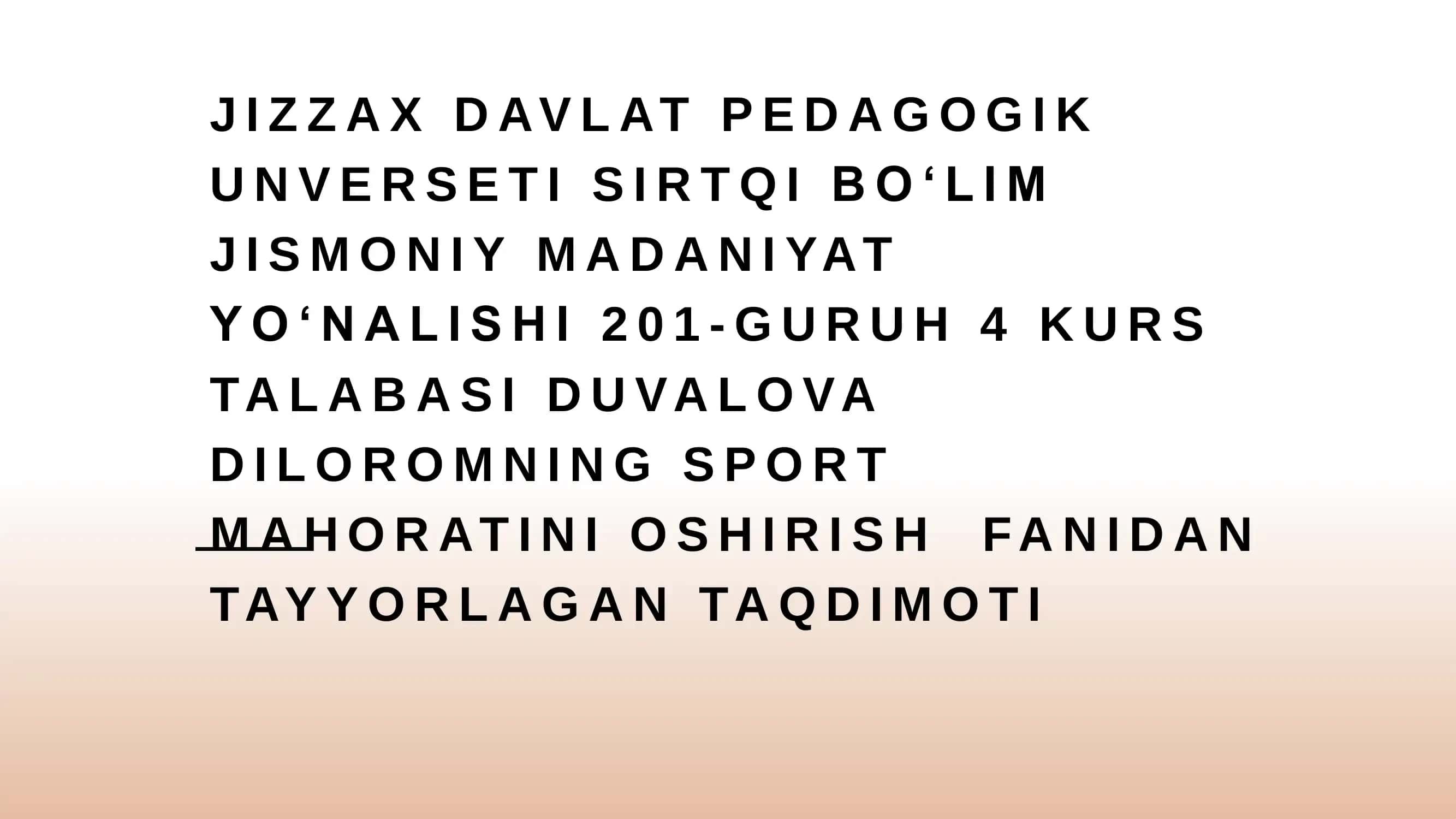 Jismoniy sifatlar va texnik-taktik ko'nikmalar