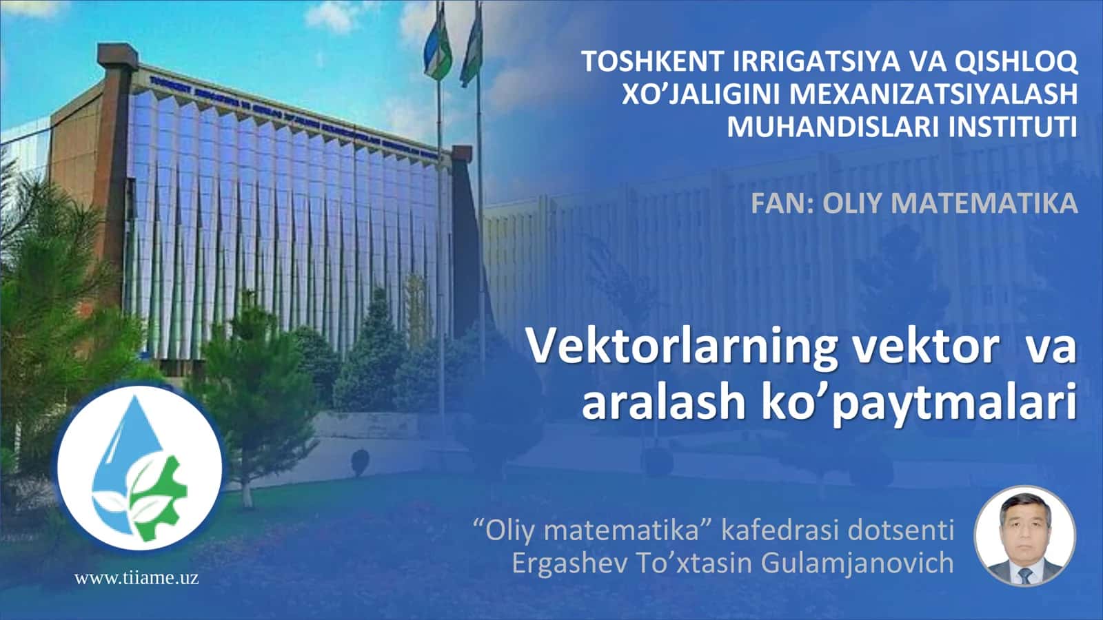 Vektorlarning vektor va aralash koʼpaytmalari