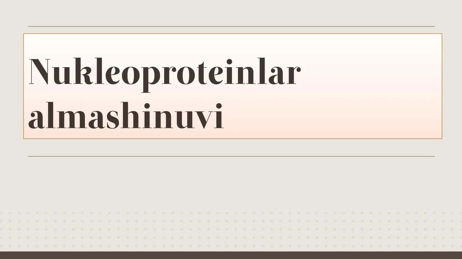 Nukleoproteinlar