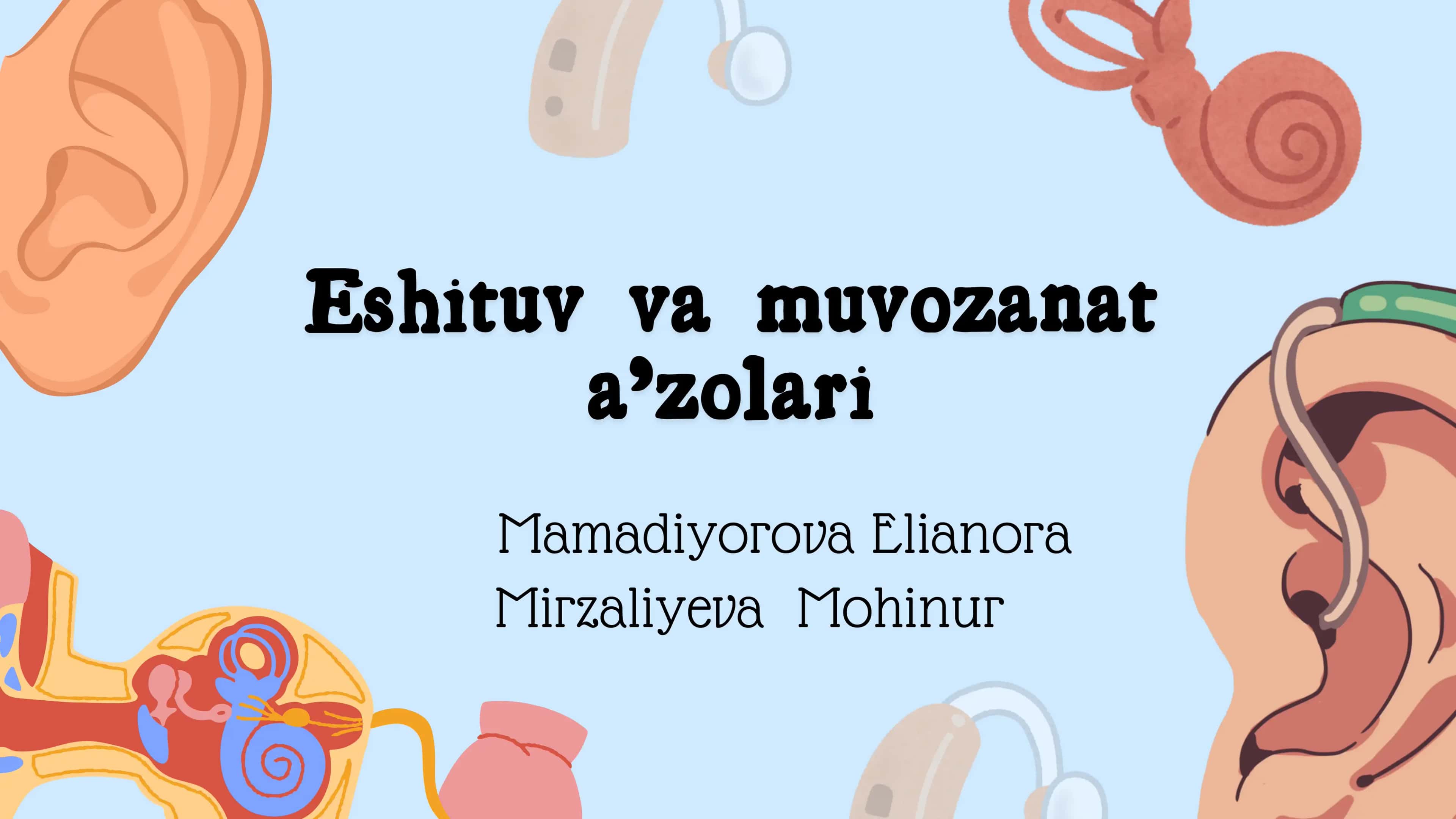 Eshituv va muvozanat aʼzolari