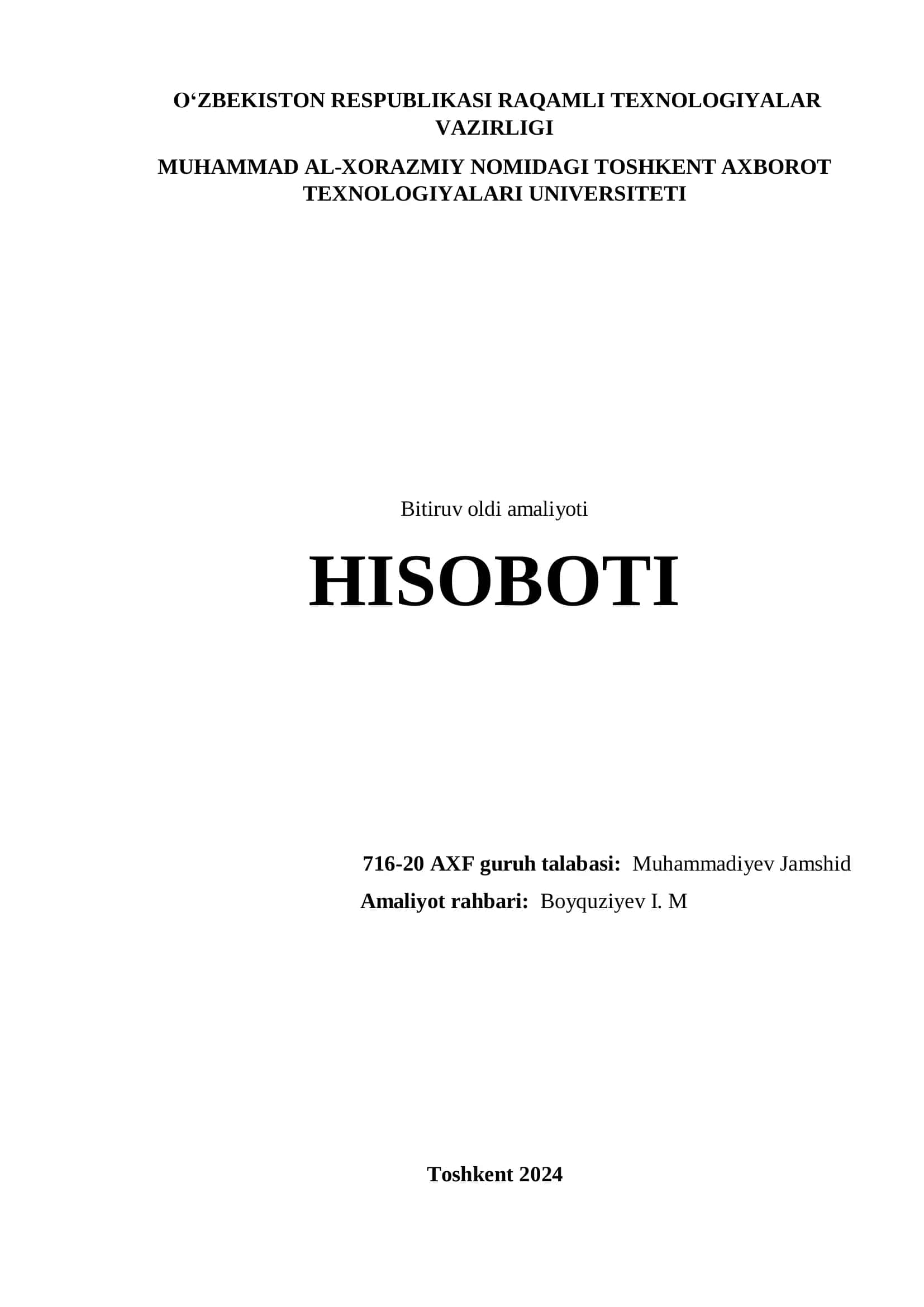 Amaliyot Davomida Universitetning Internet Tizimi va Sayti Bilan Ishlash