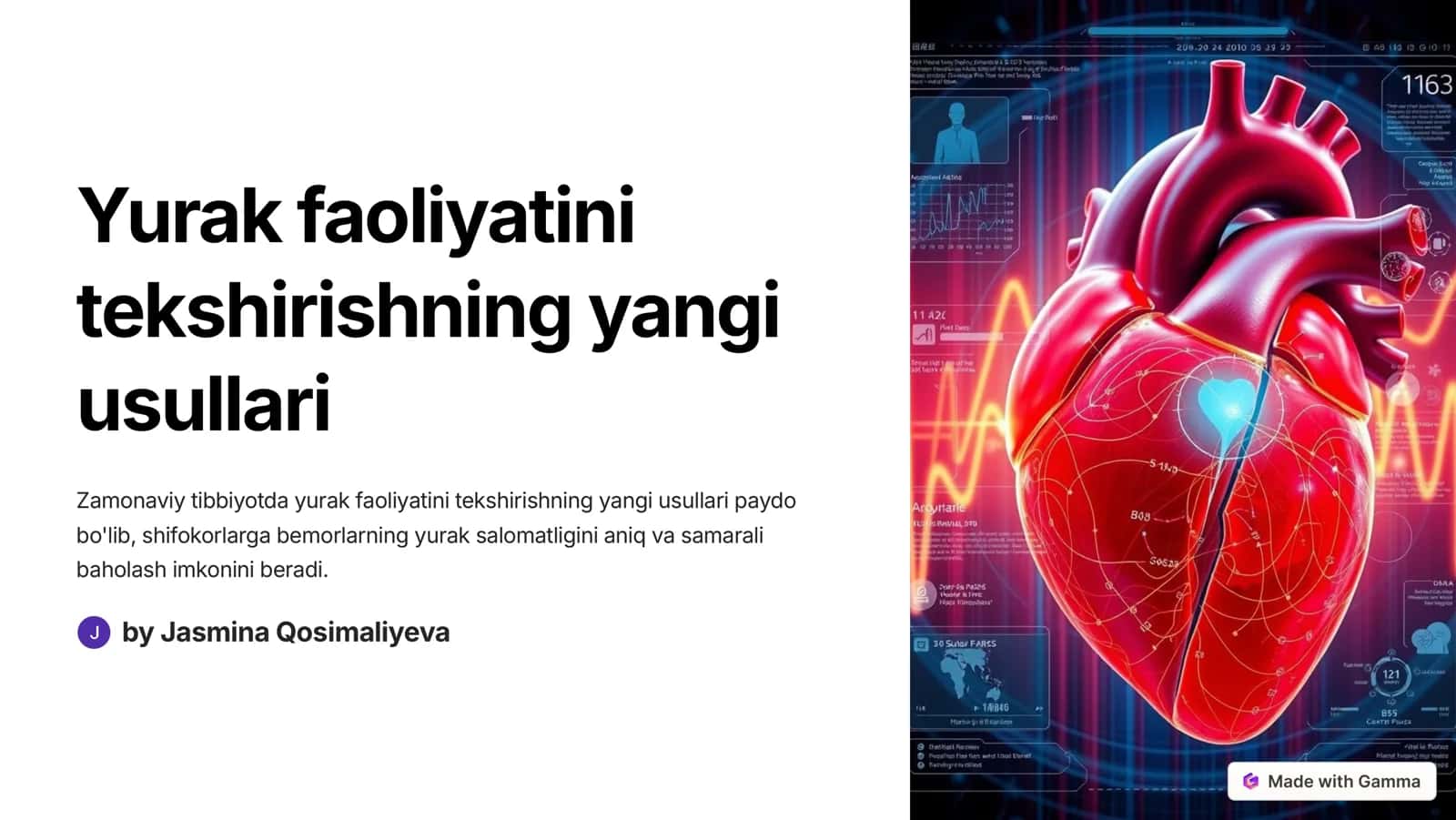 Yurak faoliyatini tekshirishning yangi usullari