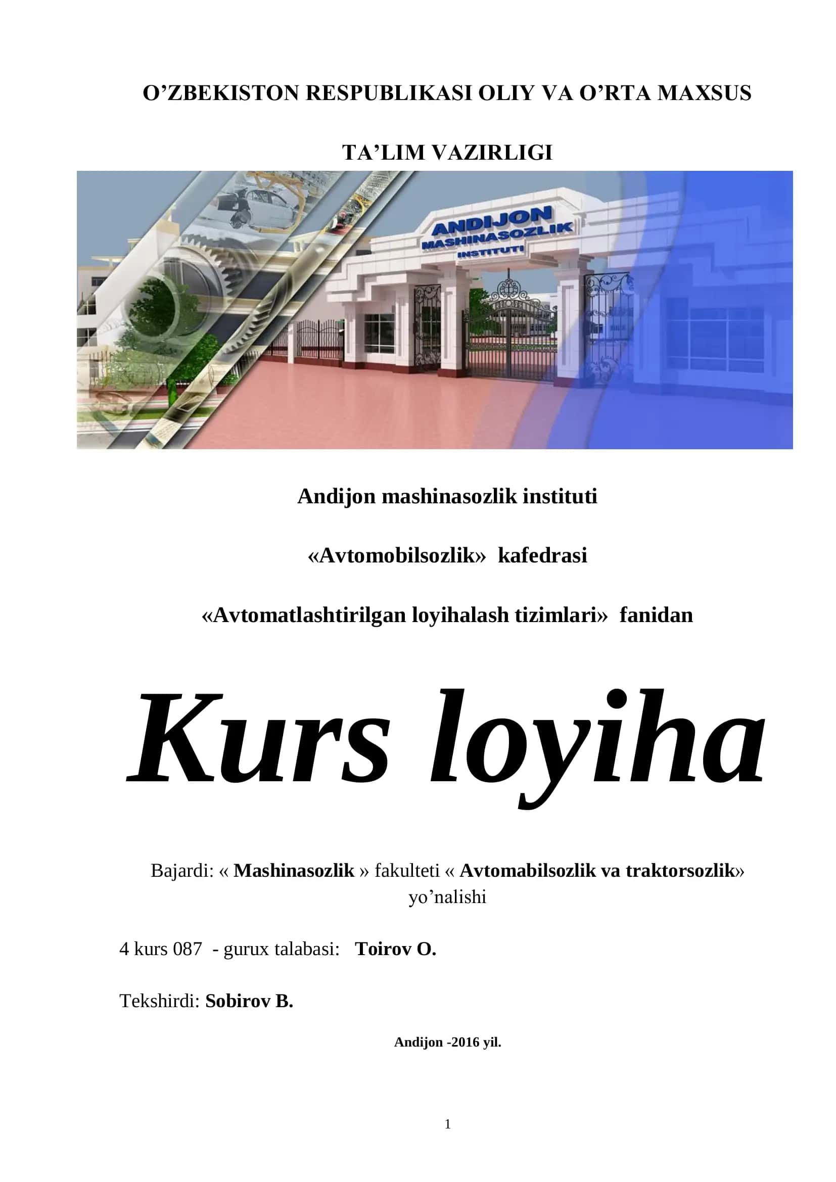 Avtomatlashtirilgan loyihalash tizimlari