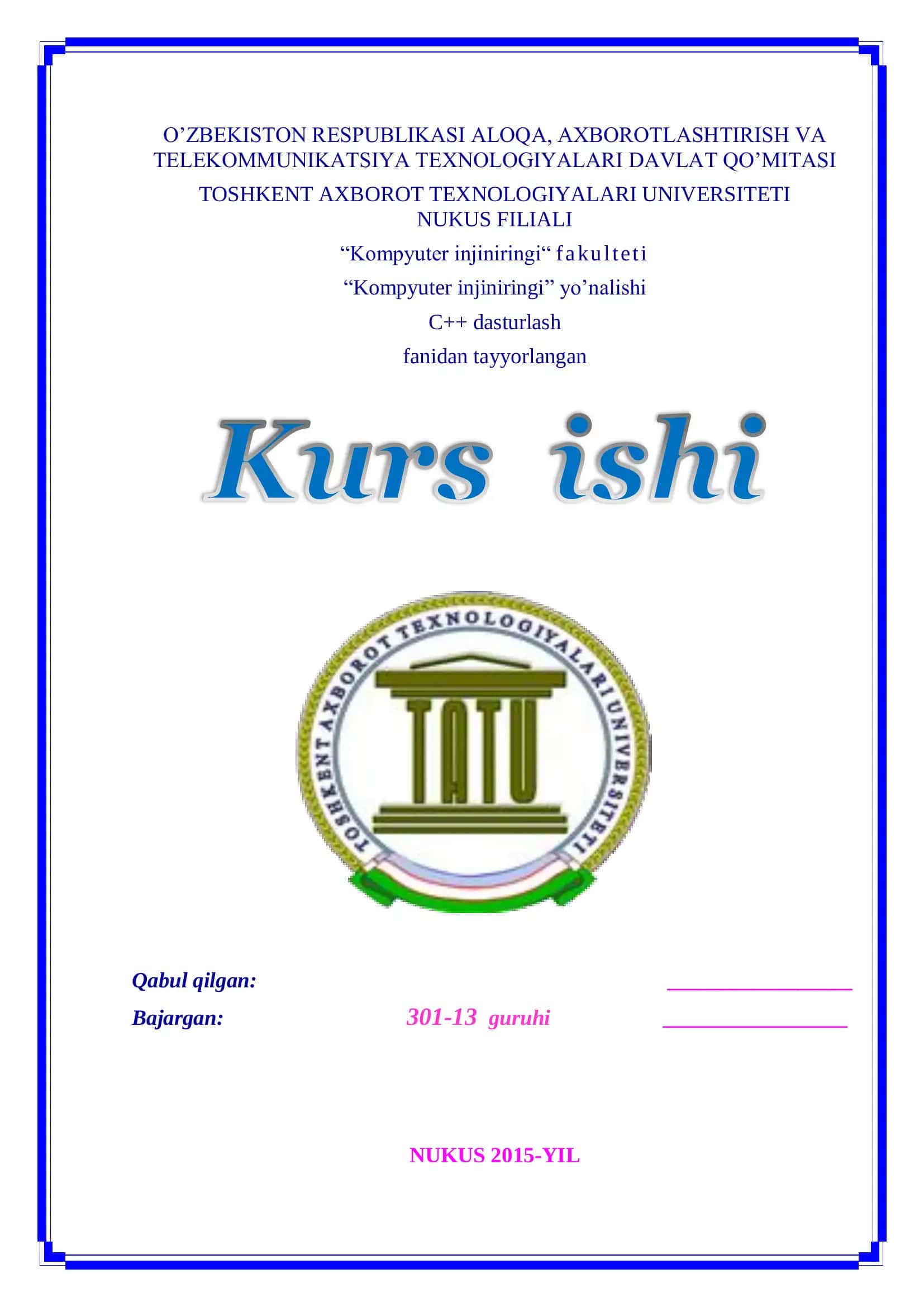 C++ Tilida Funktsiyalar Qiymatlarini Hisoblovchi Dasturlarni Tuzish