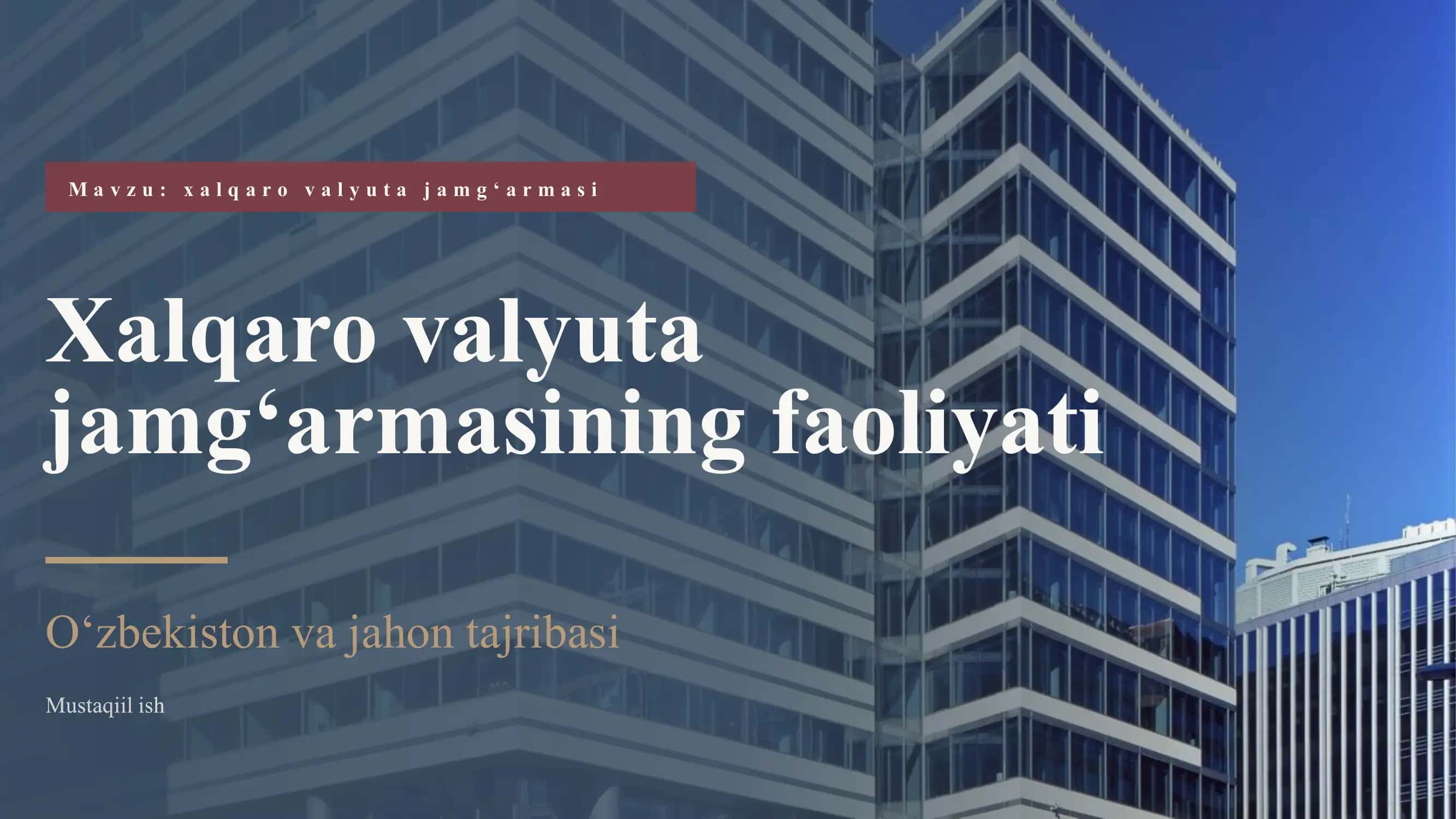 xalqaro valyuta jamgʻarmasi