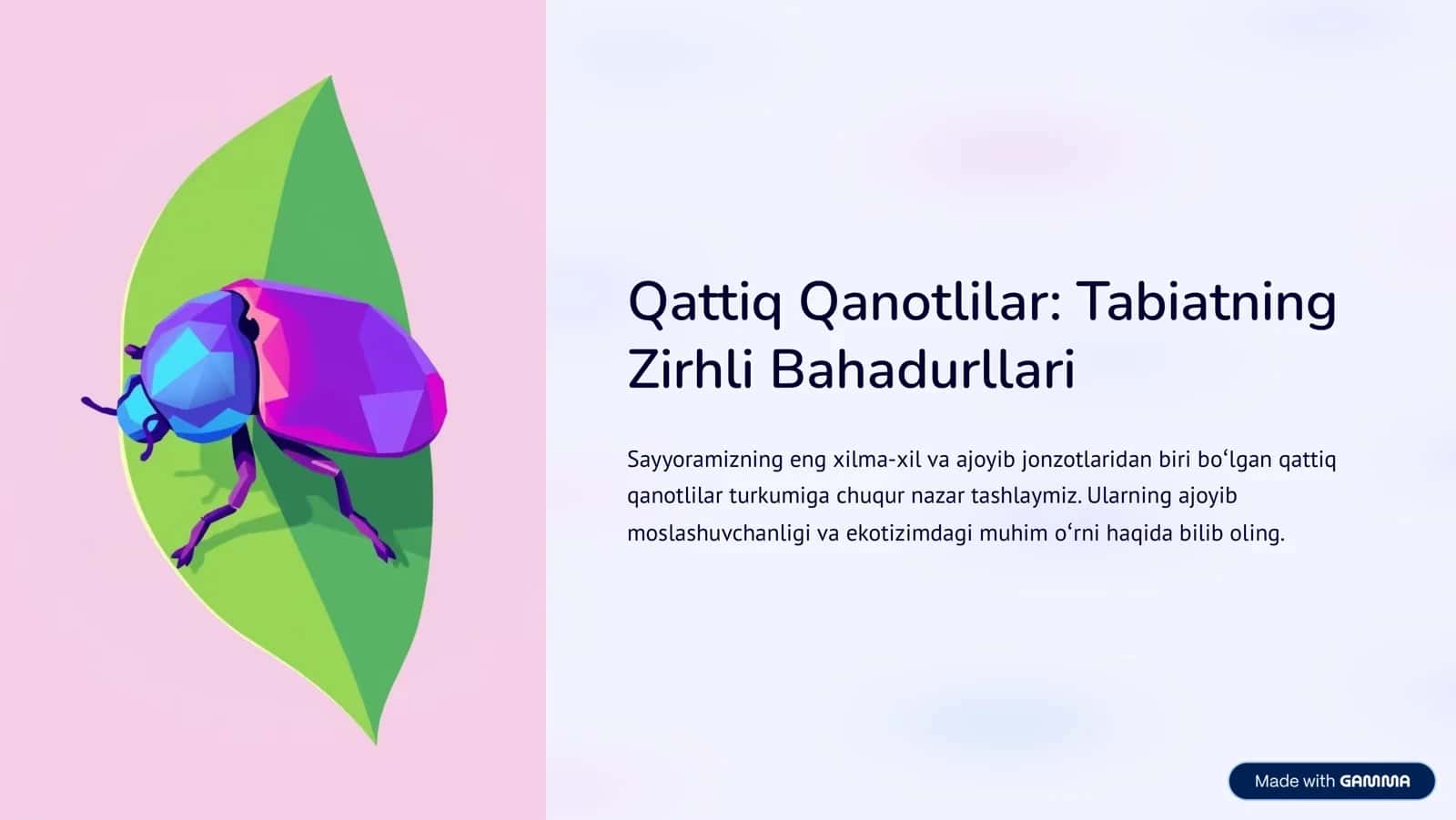 Qattiq Qanotlilar: Tabiatning Zirhli Bahadurllari