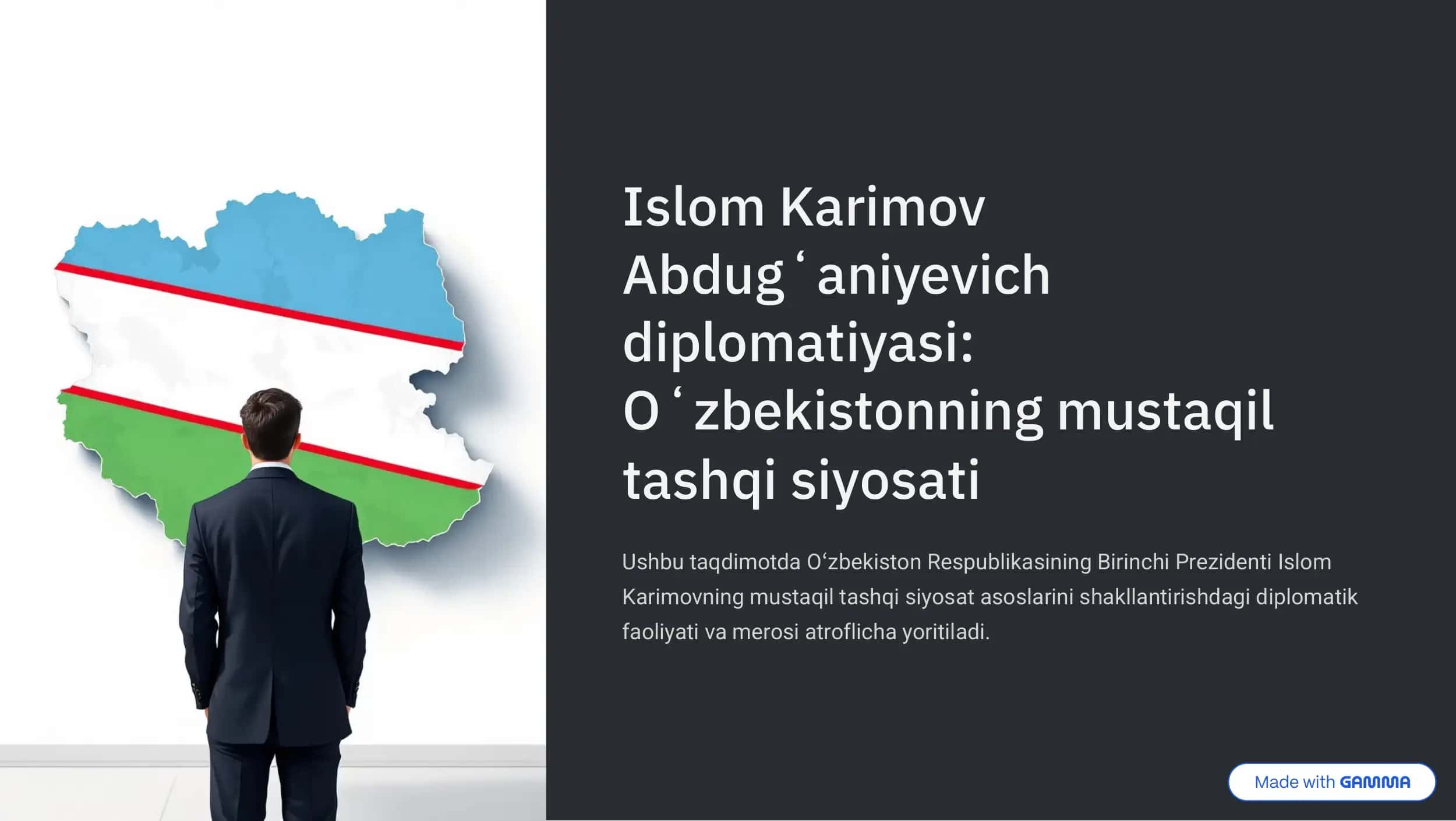 Islom Karimov diplomatiyasi