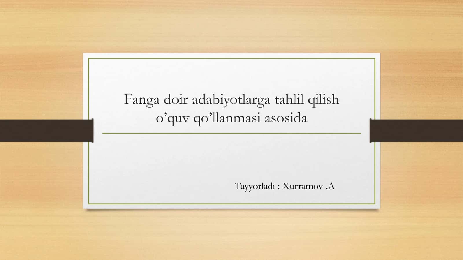 INSON RESURSLARINI BOSHQARISHNING UMUMIY MOHIYATI