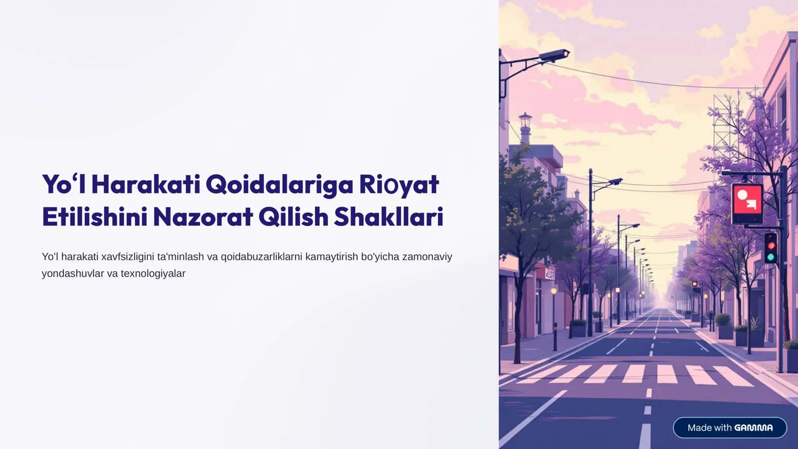 Yo»l Harakati Qoidalariga Ri>yat Etilishini Nazorat Qilish Shakllari